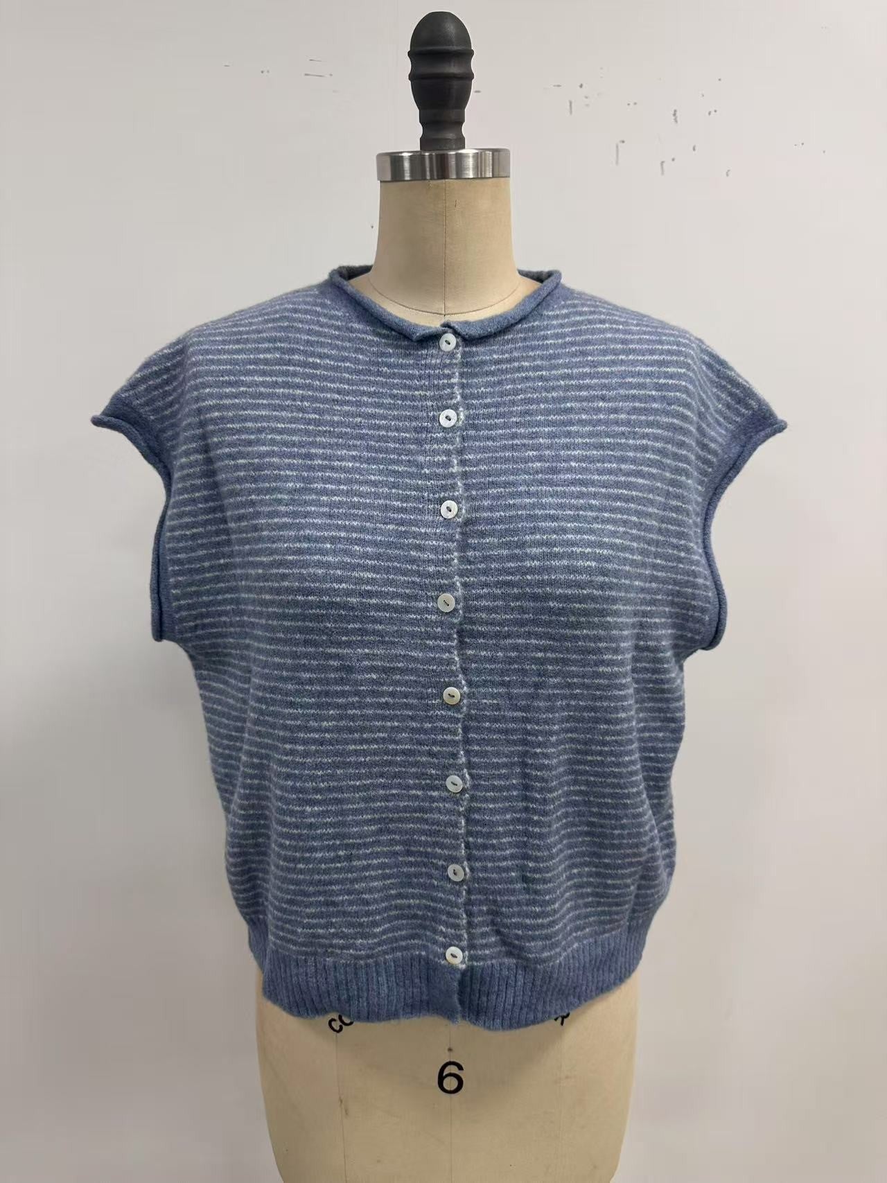 Swept Away Cardigan Top - Stripes