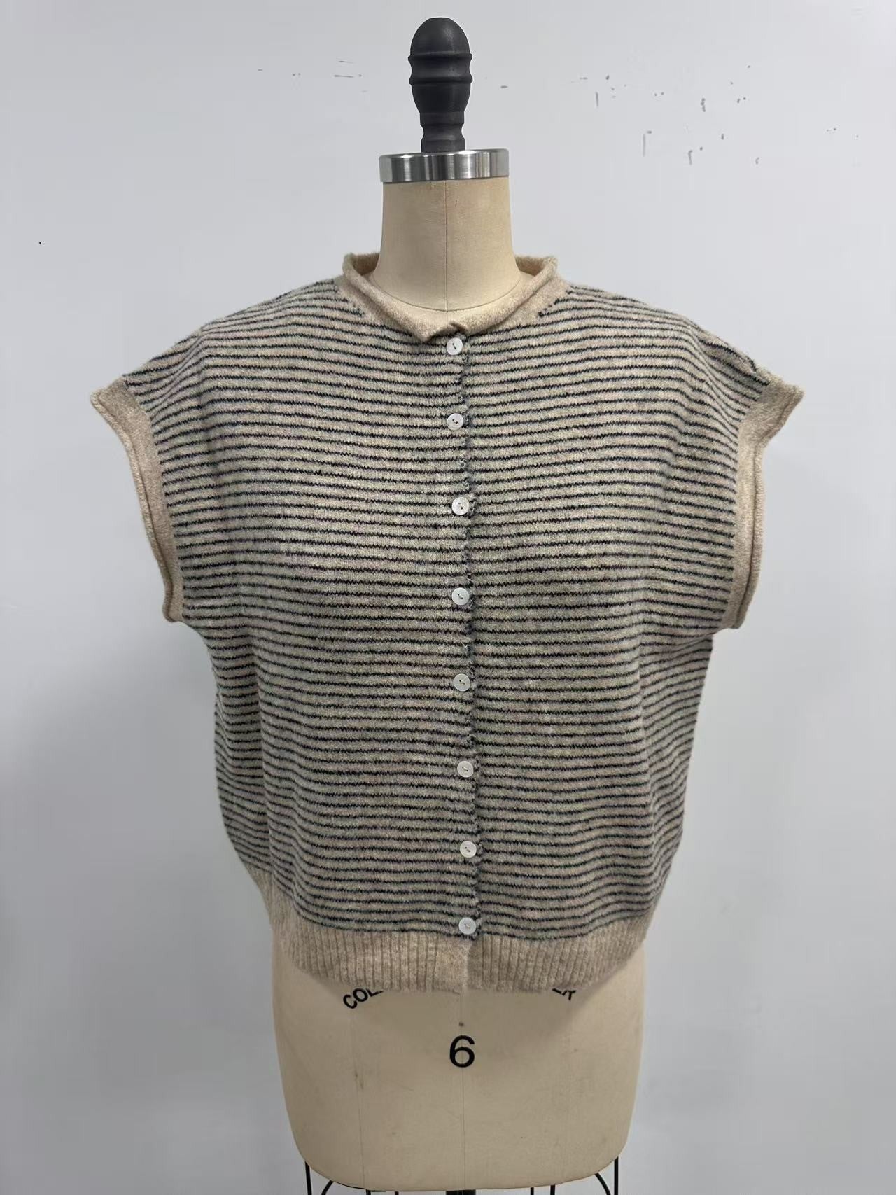 Swept Away Cardigan Top - Stripes