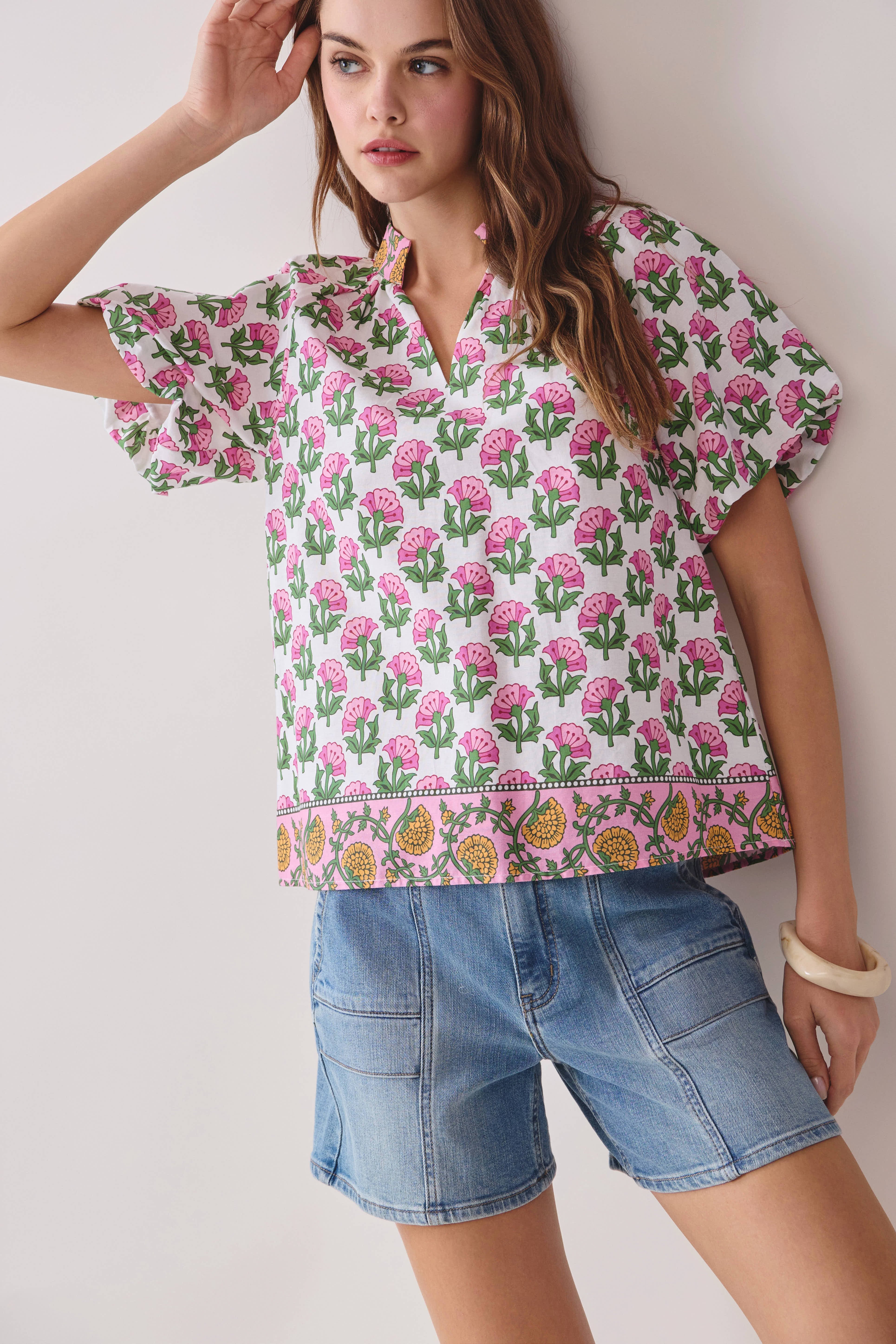 Charleston Charm Top - Pink