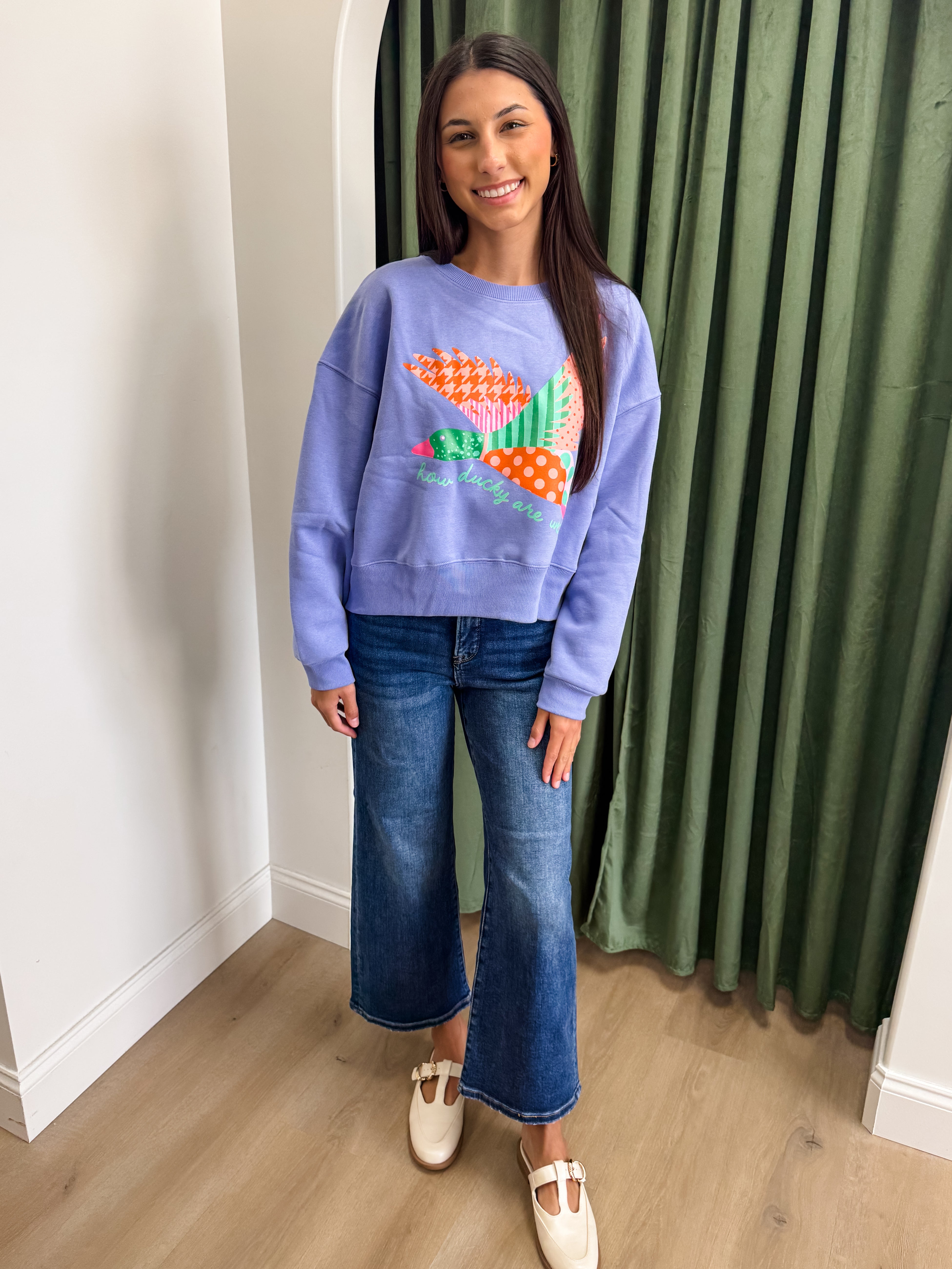 How Ducky Are We Crop Sweatshirt