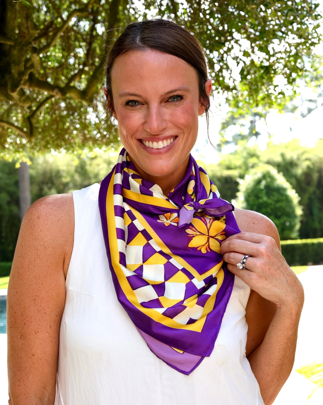 Hollis Purple Scarf - Large