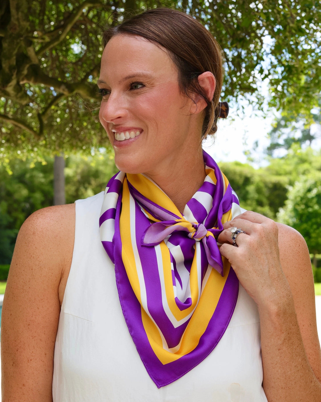 Harper Purple Scarf - Large