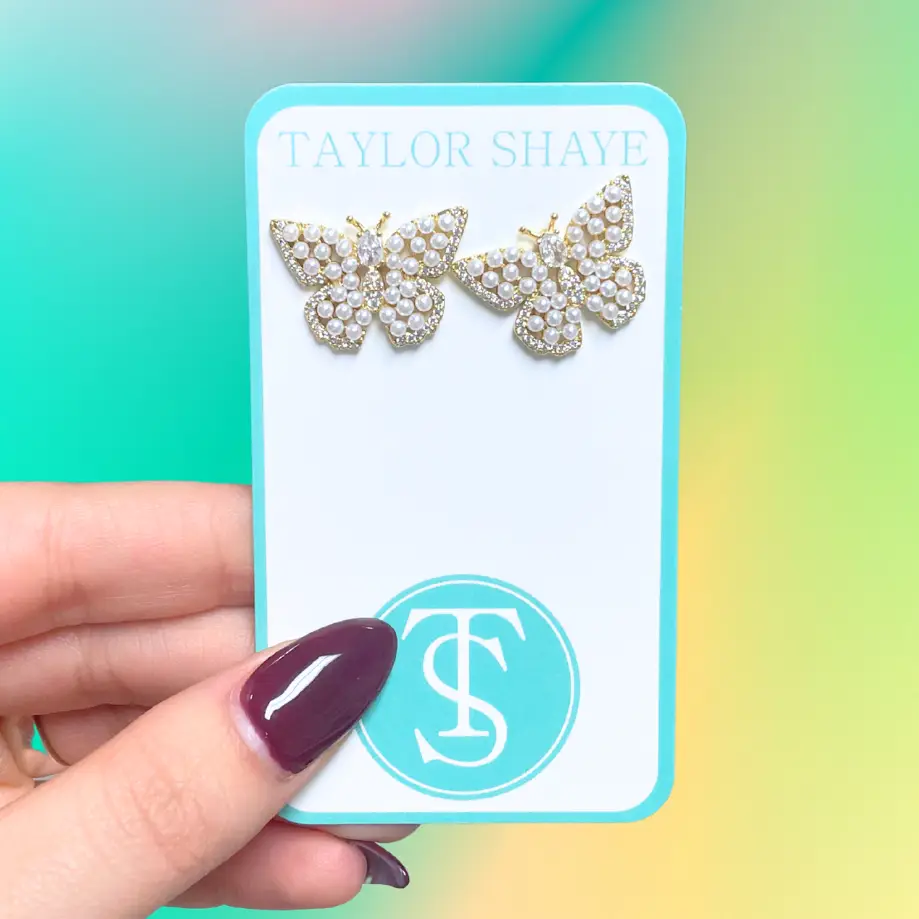 Pearl Butterfly Studs