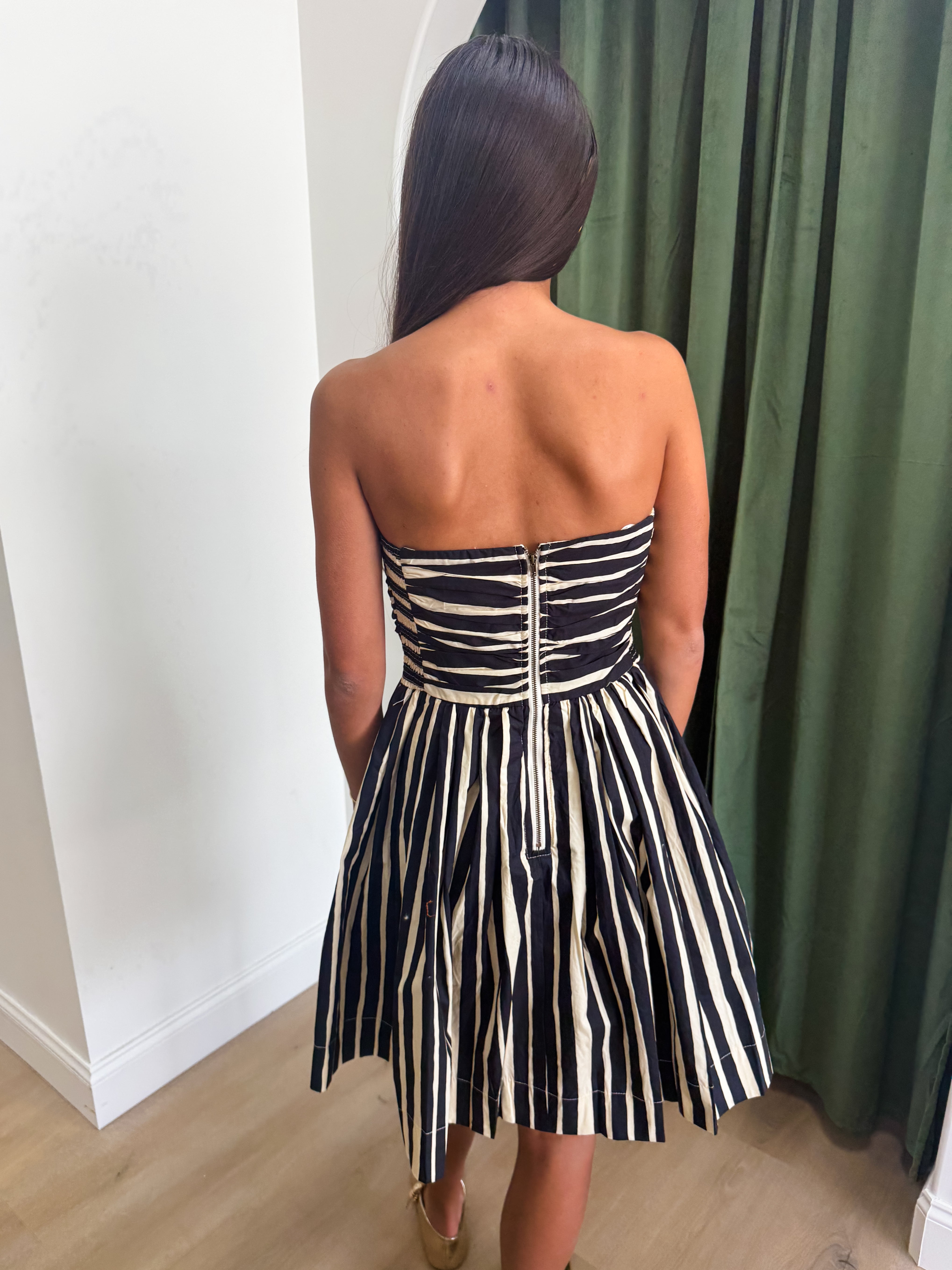 Stripe Sensation Dress - Black