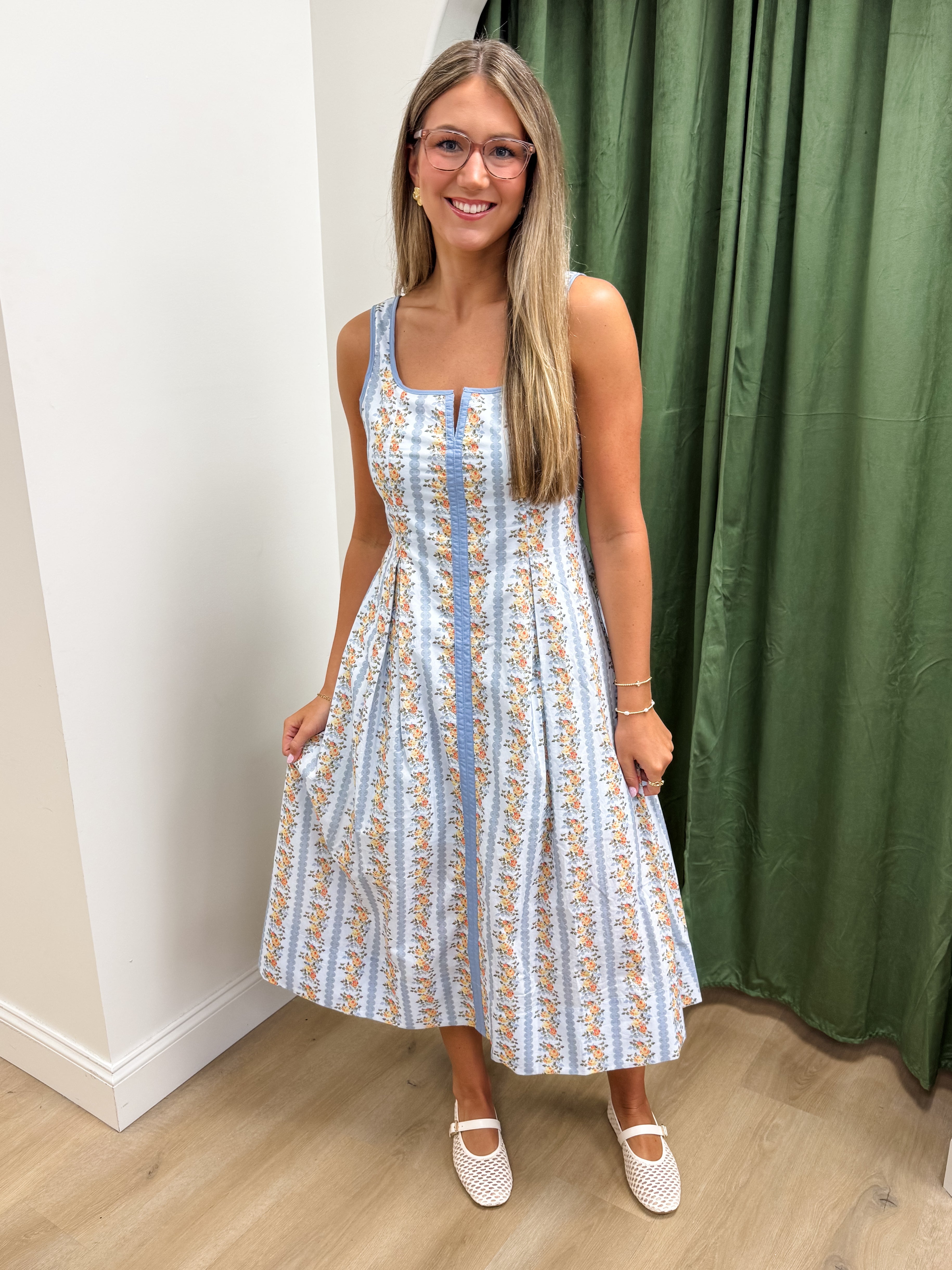 Flower in the Sky Midi Dress