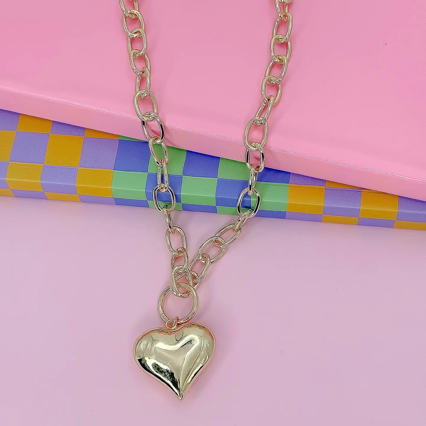 Heartbreaker Gold Chunky Necklace