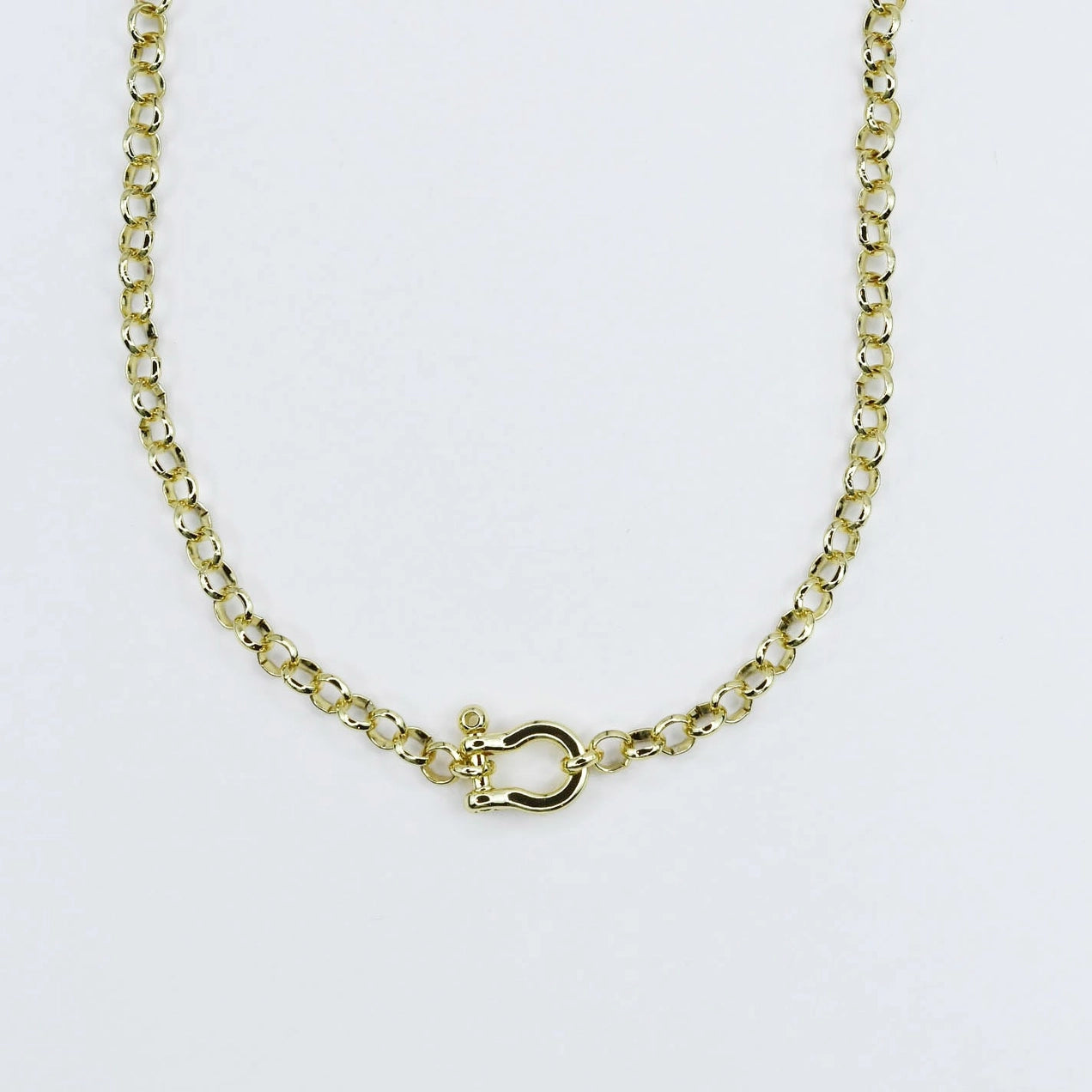 Golden Link Clasp Necklace