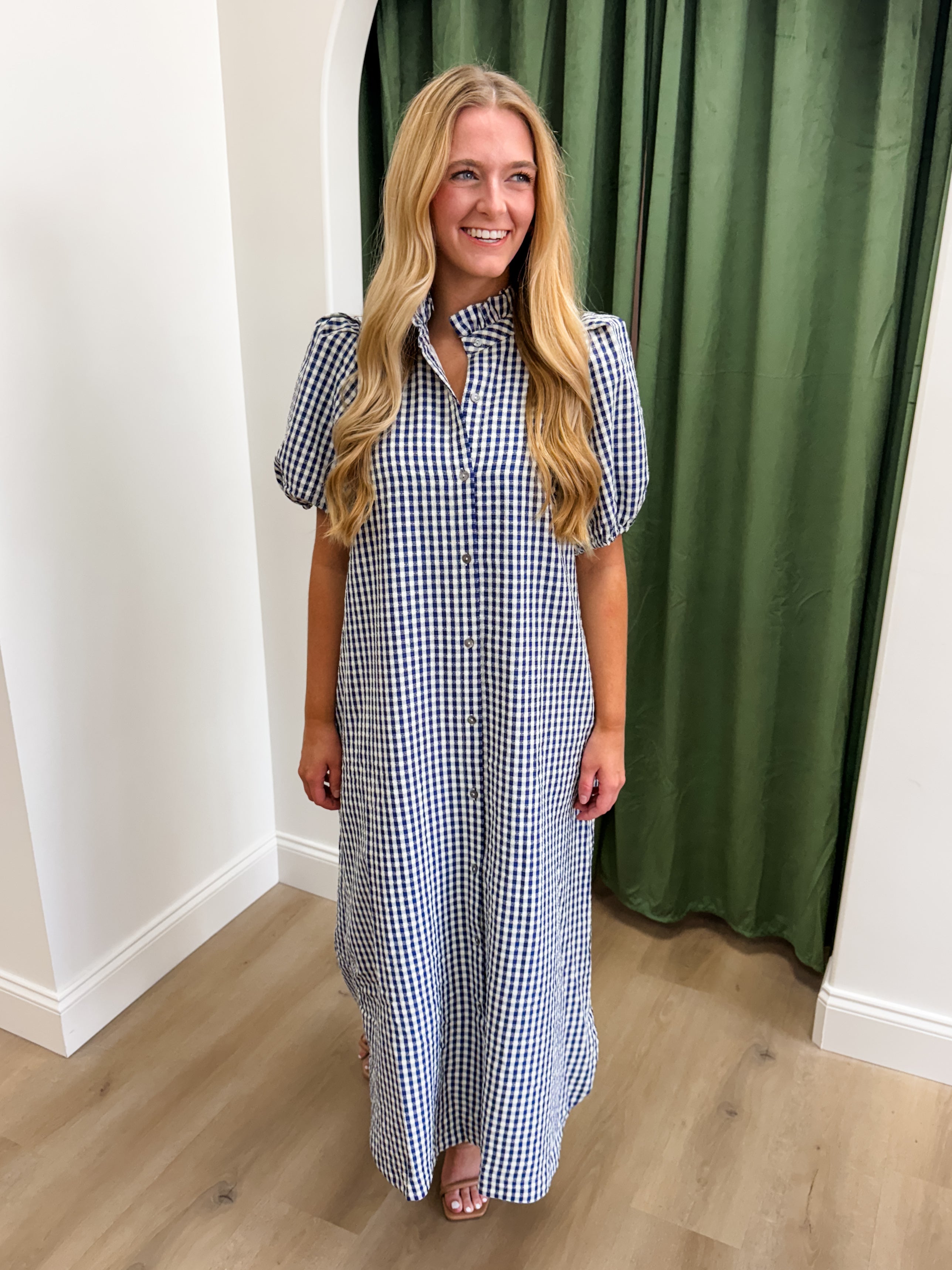 Gingham Girl Midi Dress