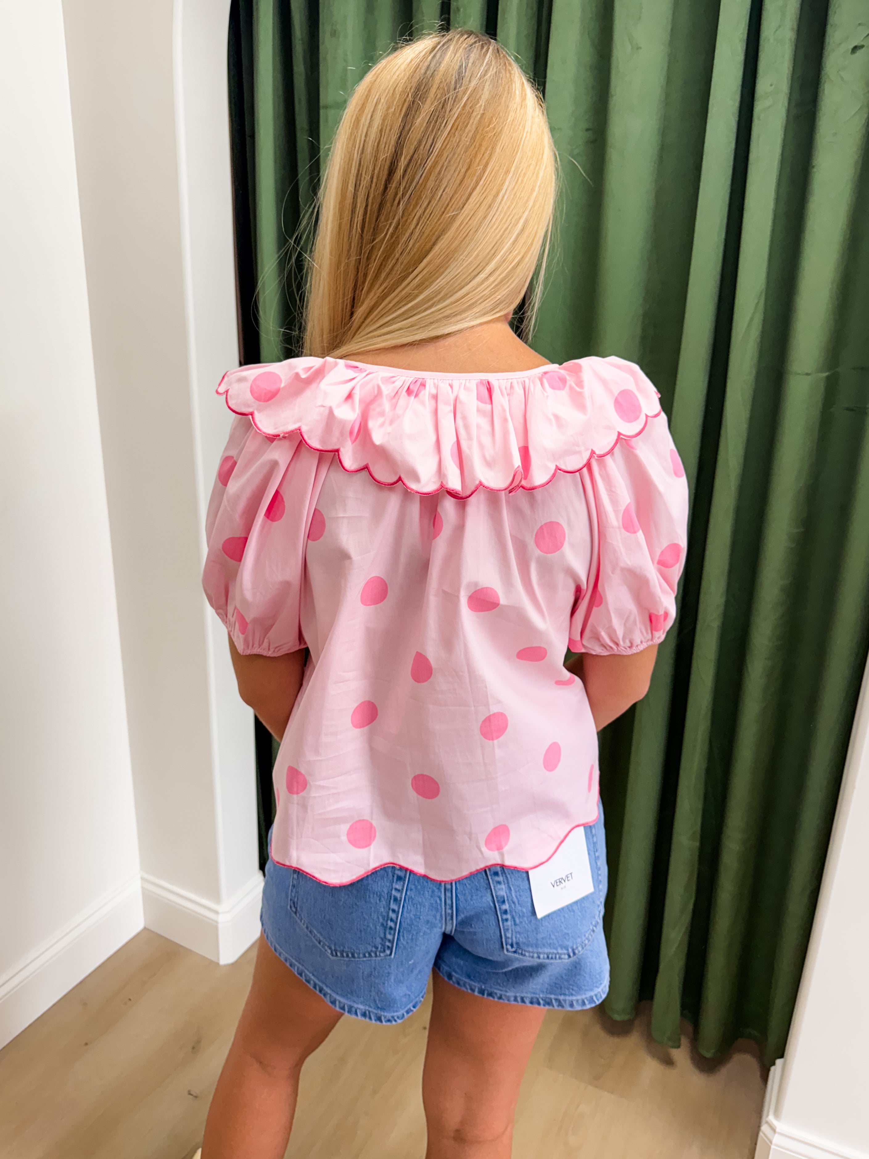 Pink Polka Dot Top