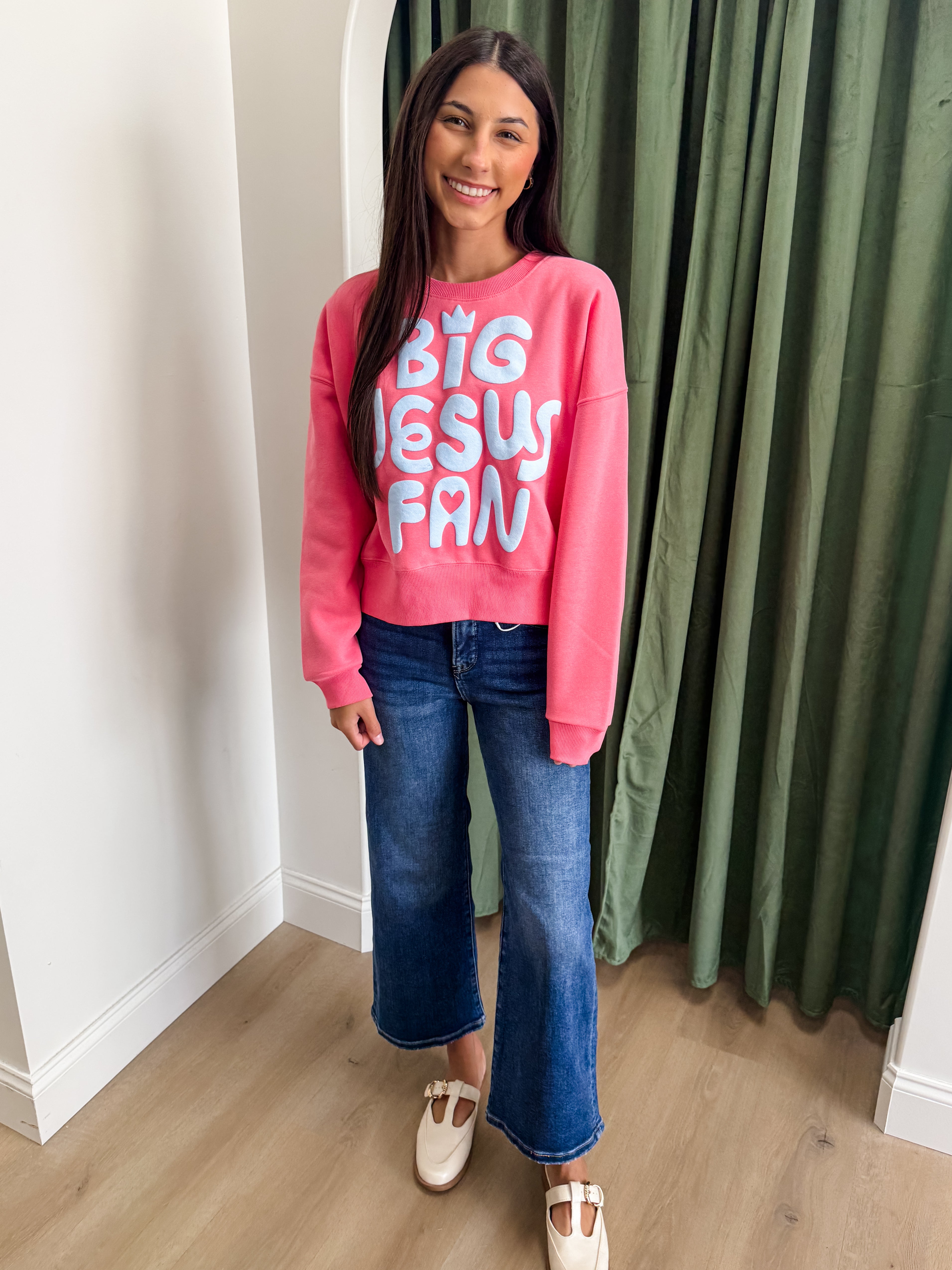 Big Fan Crop Sweatshirt