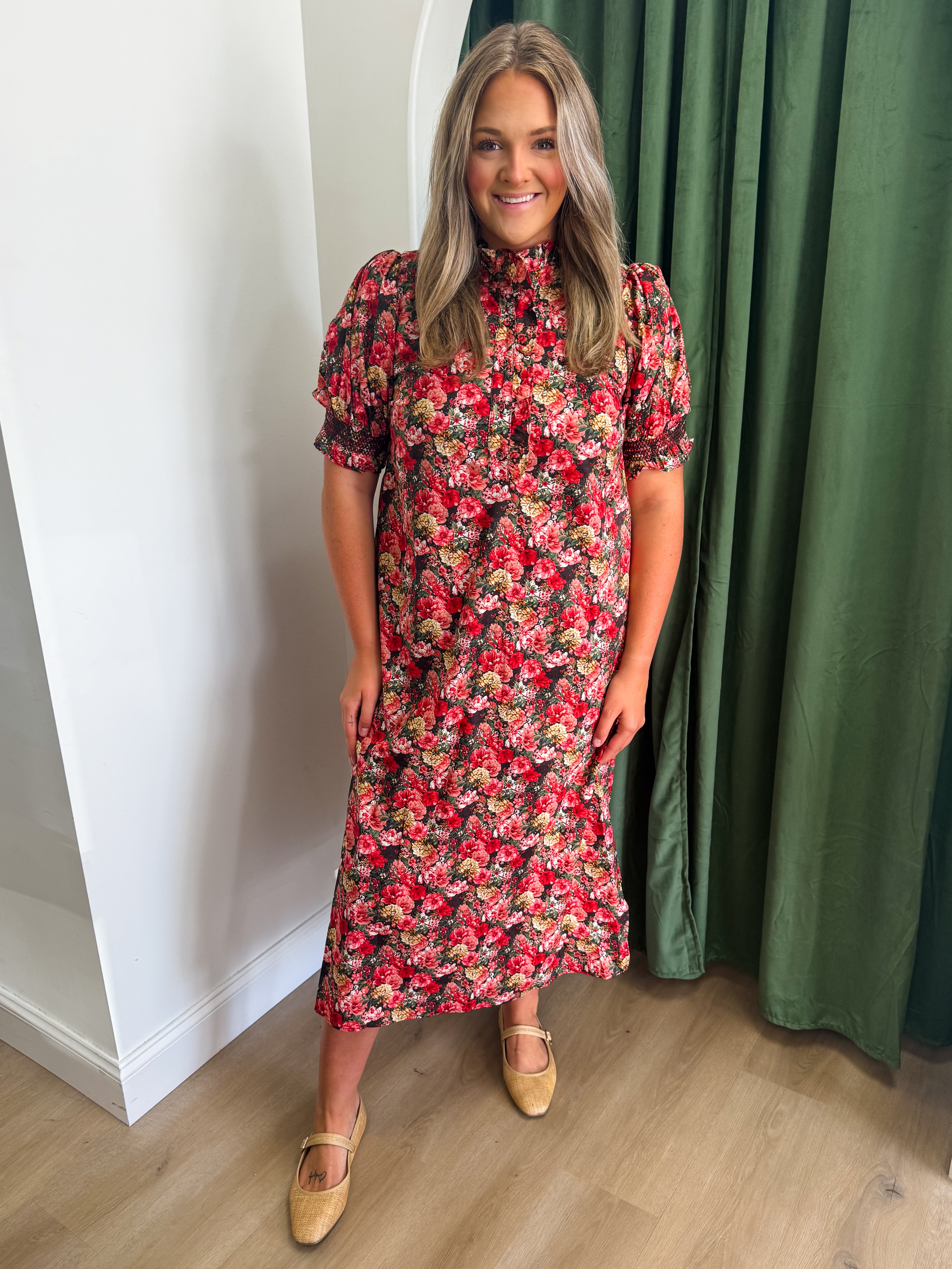Rosey Romance Midi Dress