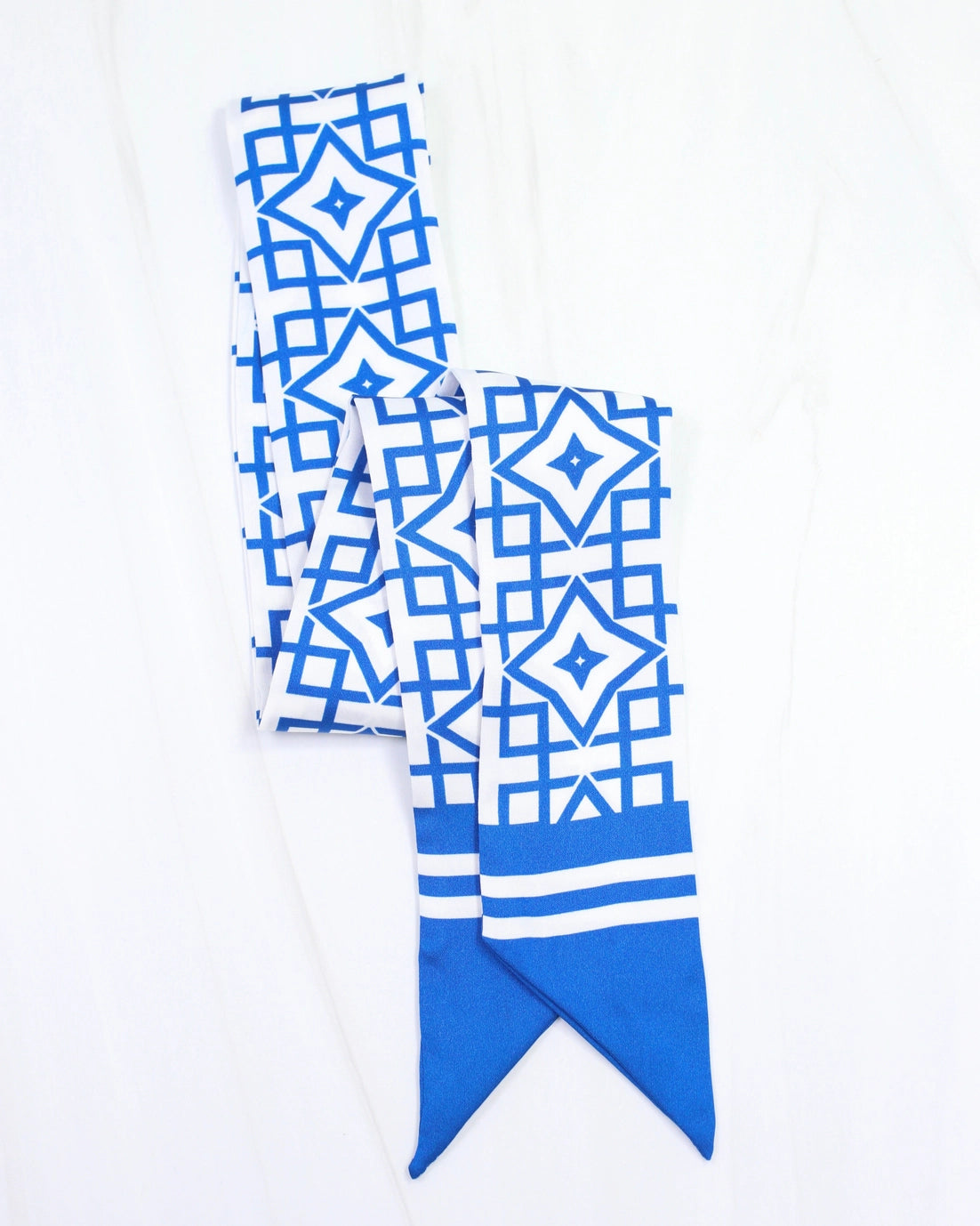 Langston Blue Skinny Scarf