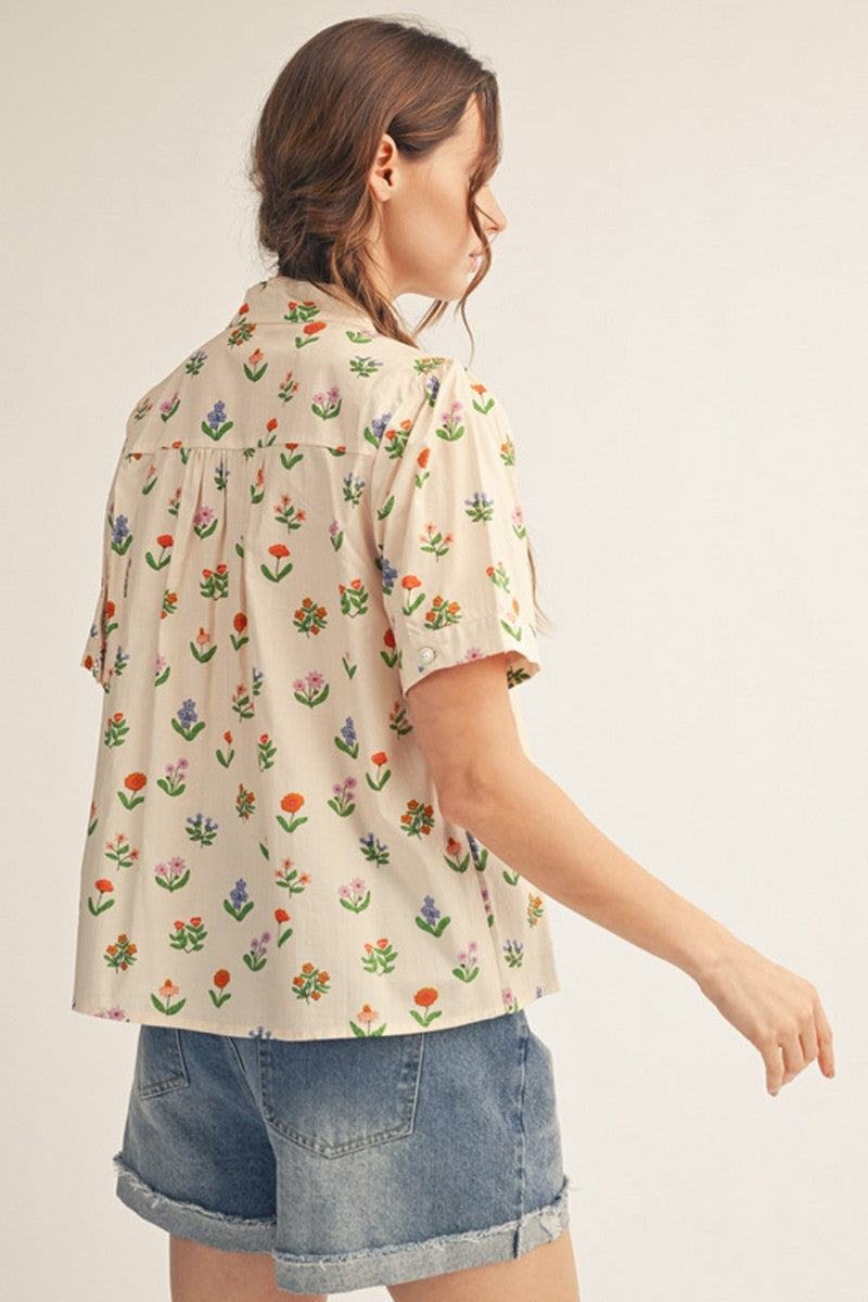 Neutral Wildflower Top
