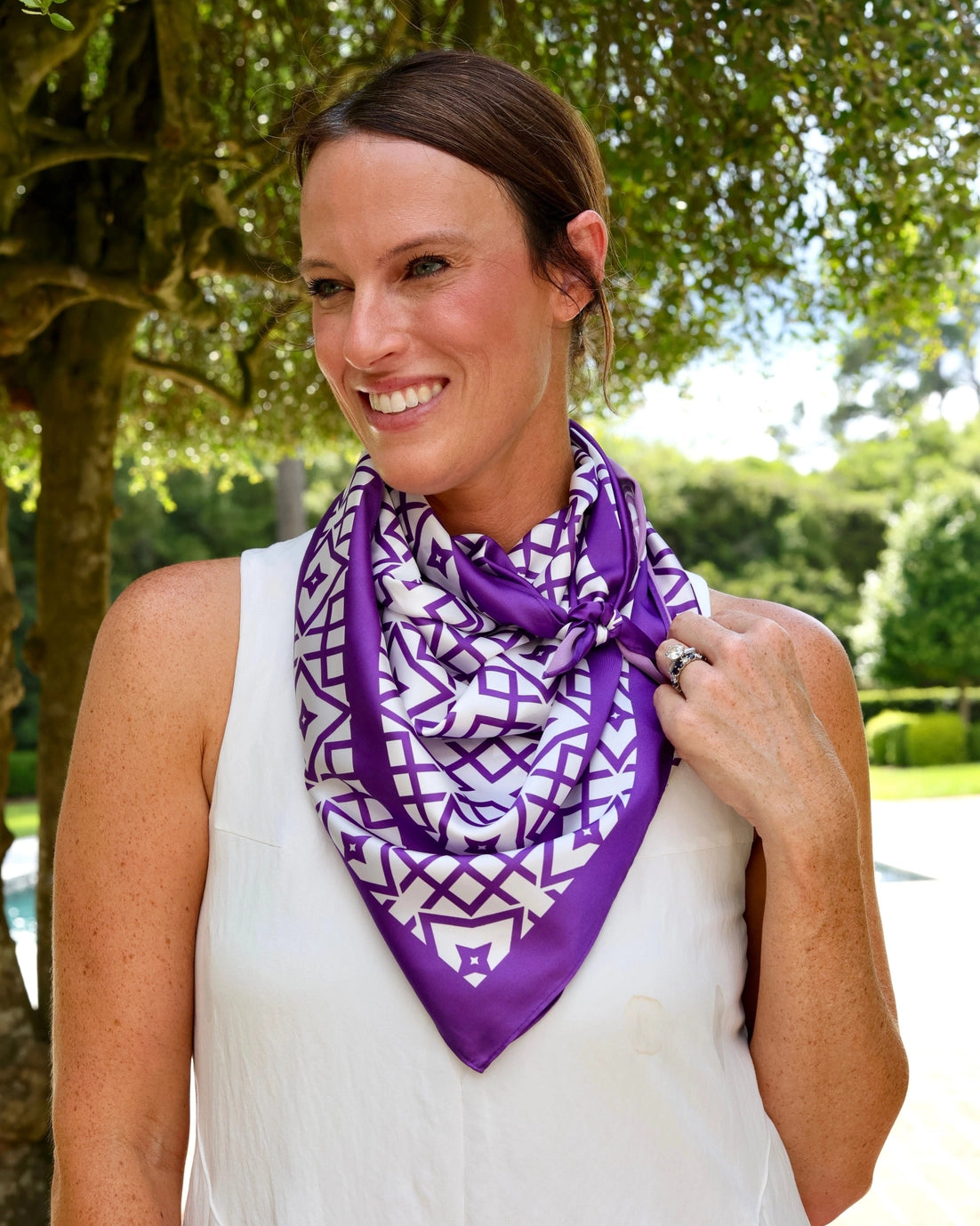 Lucy Purple Scarf - Large