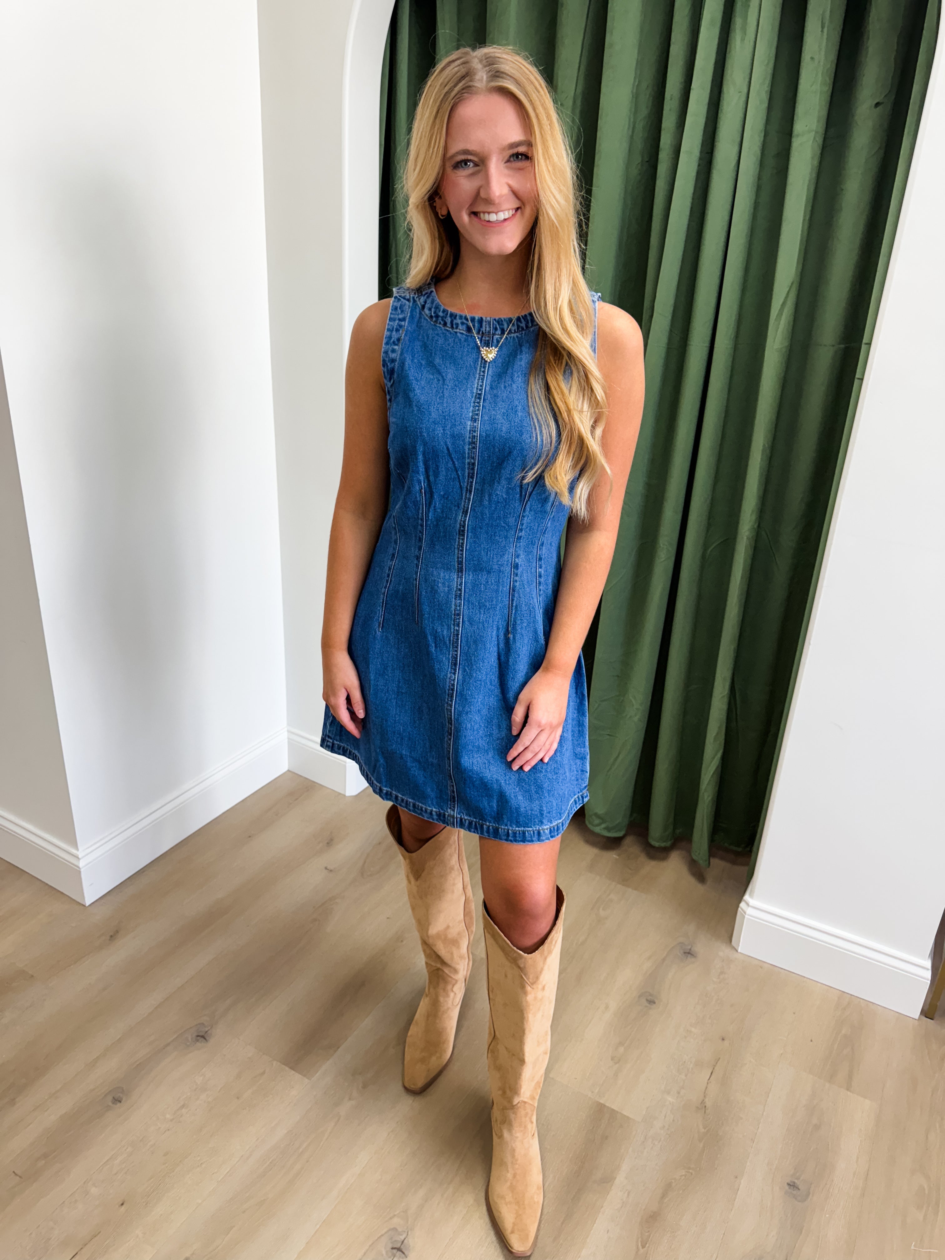 Dolled Up in Denim Dress