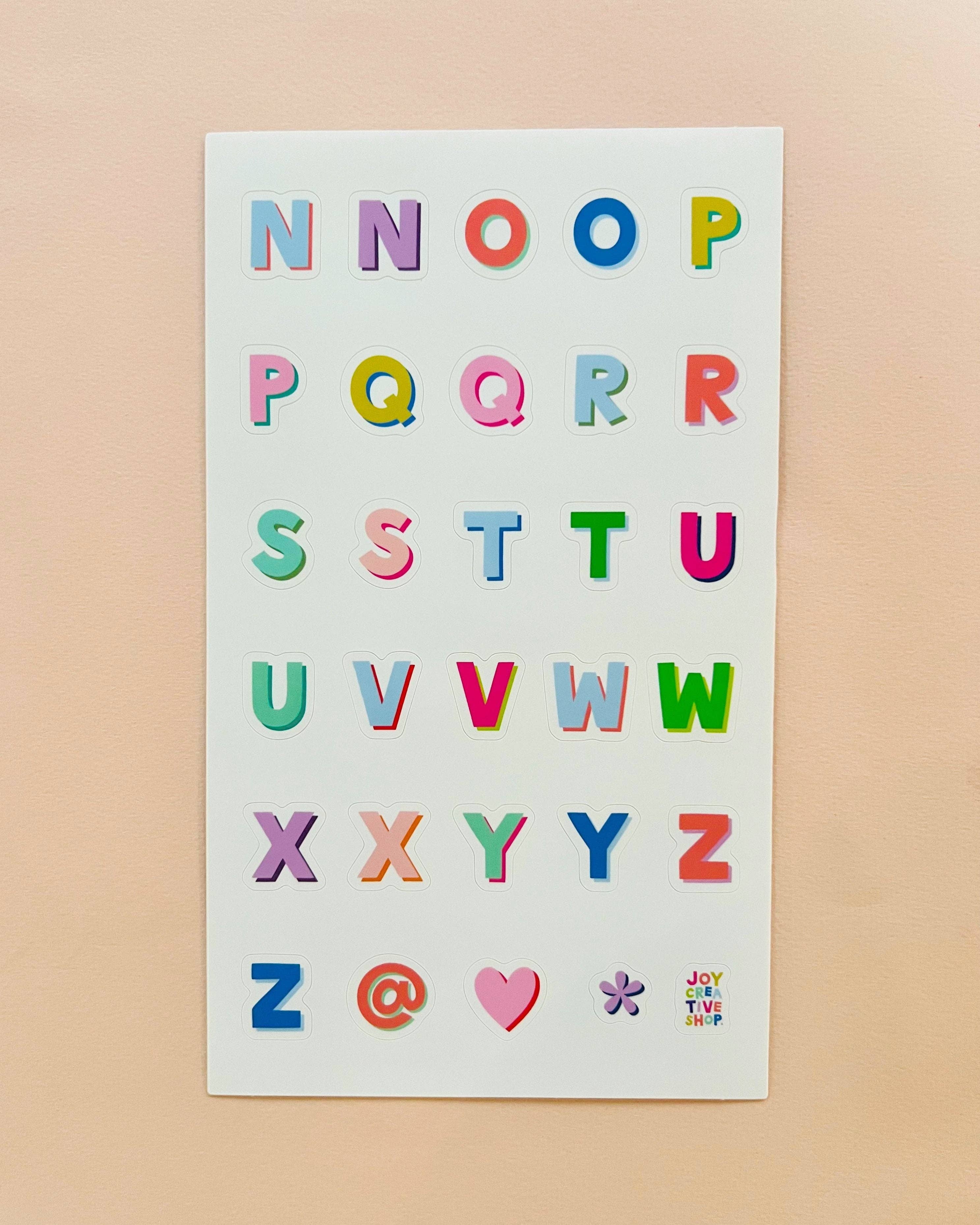 Mini Vinyl Alphabet Stickers