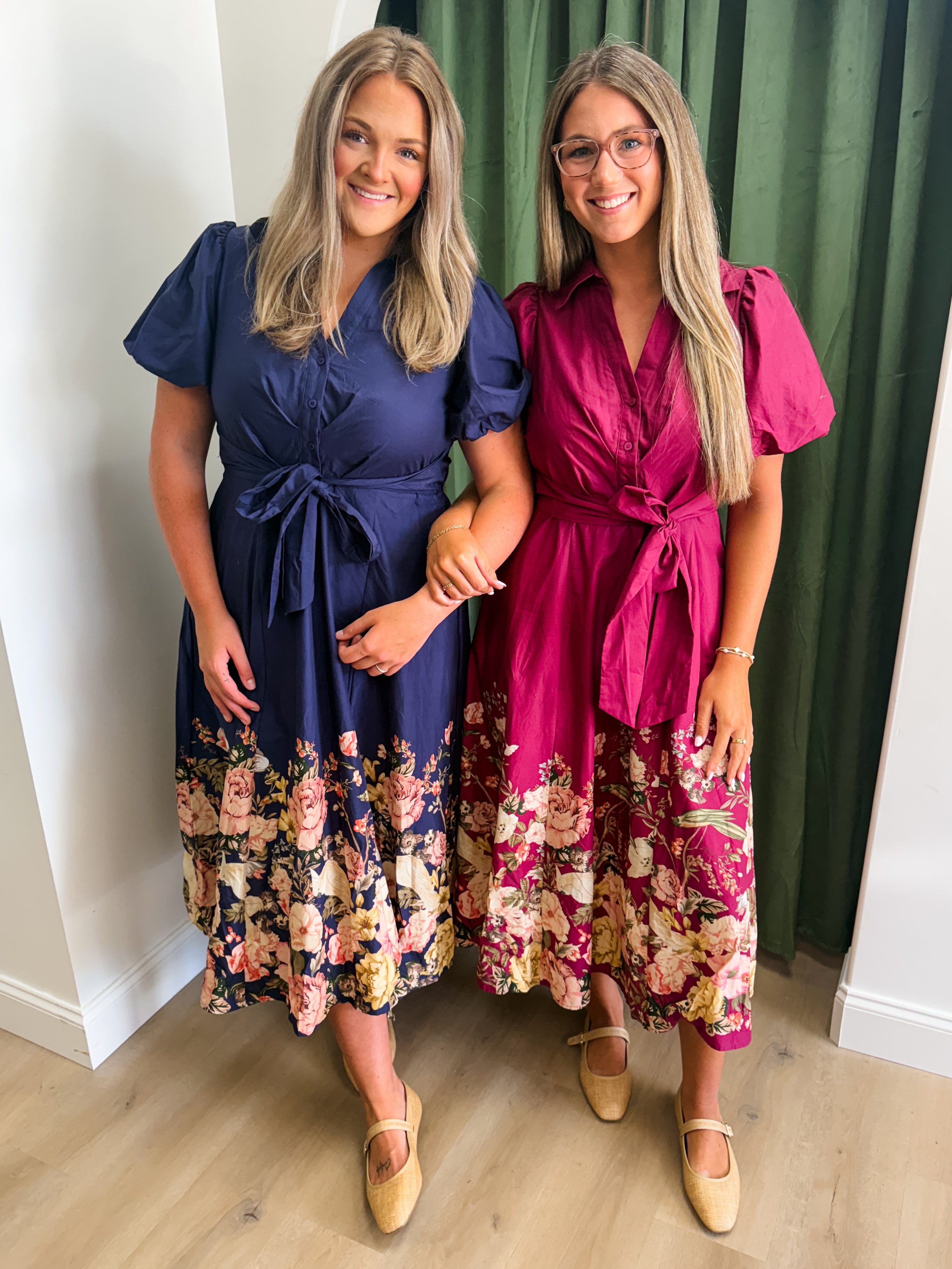 Botanical Beauty Midi - Maroon