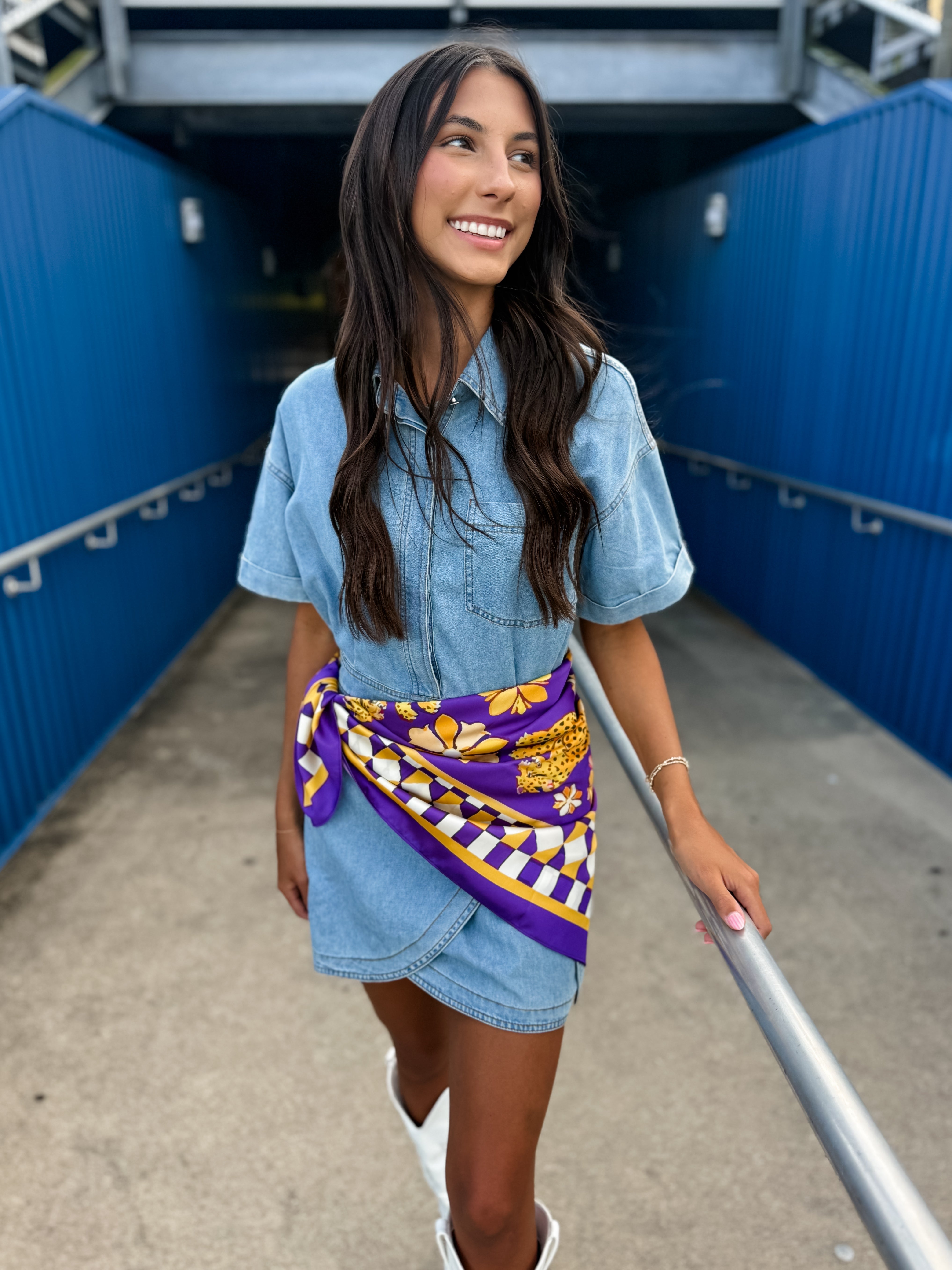 Delilah Denim Wrap Dress