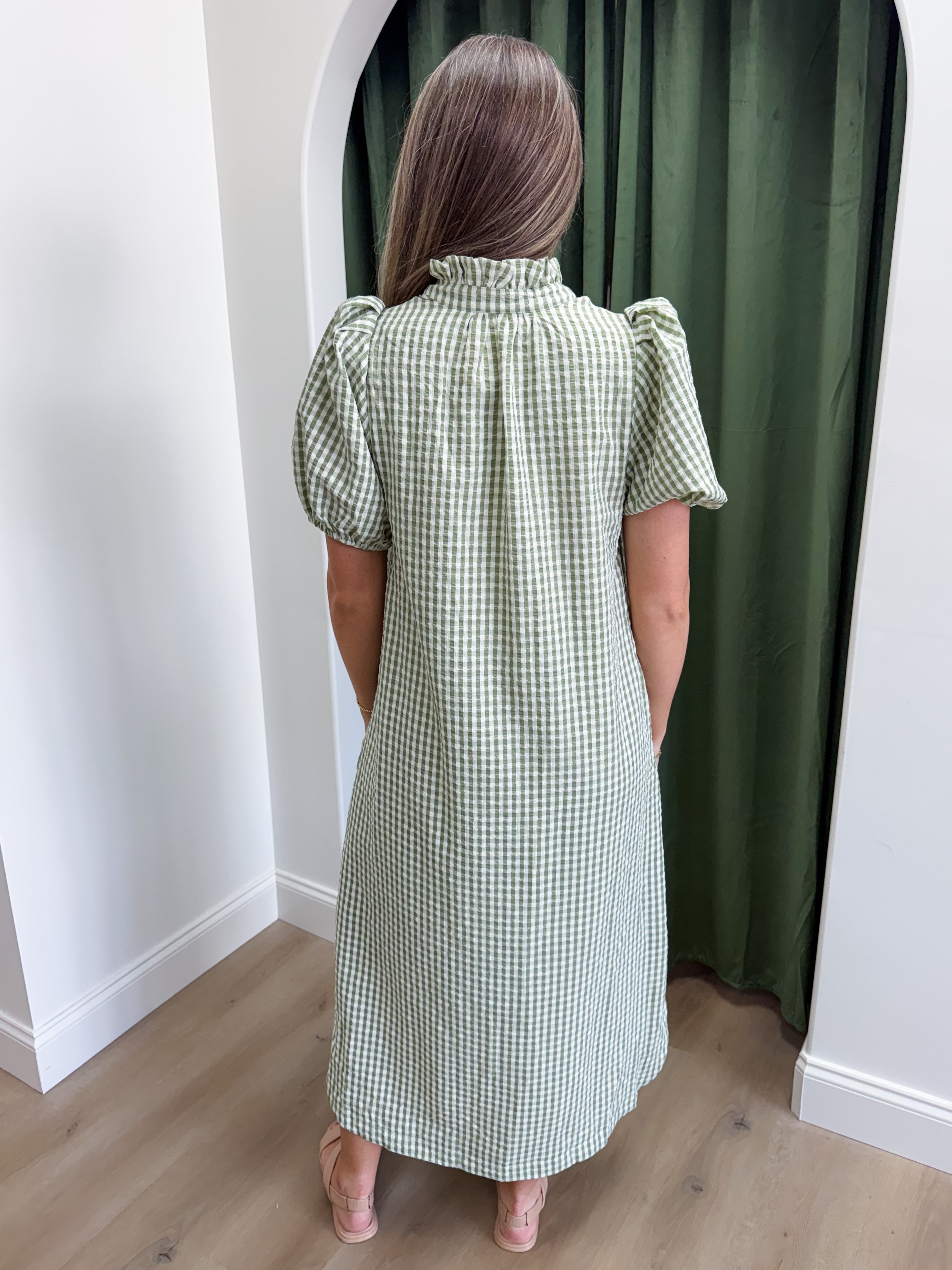 Gingham Girl Midi Dress