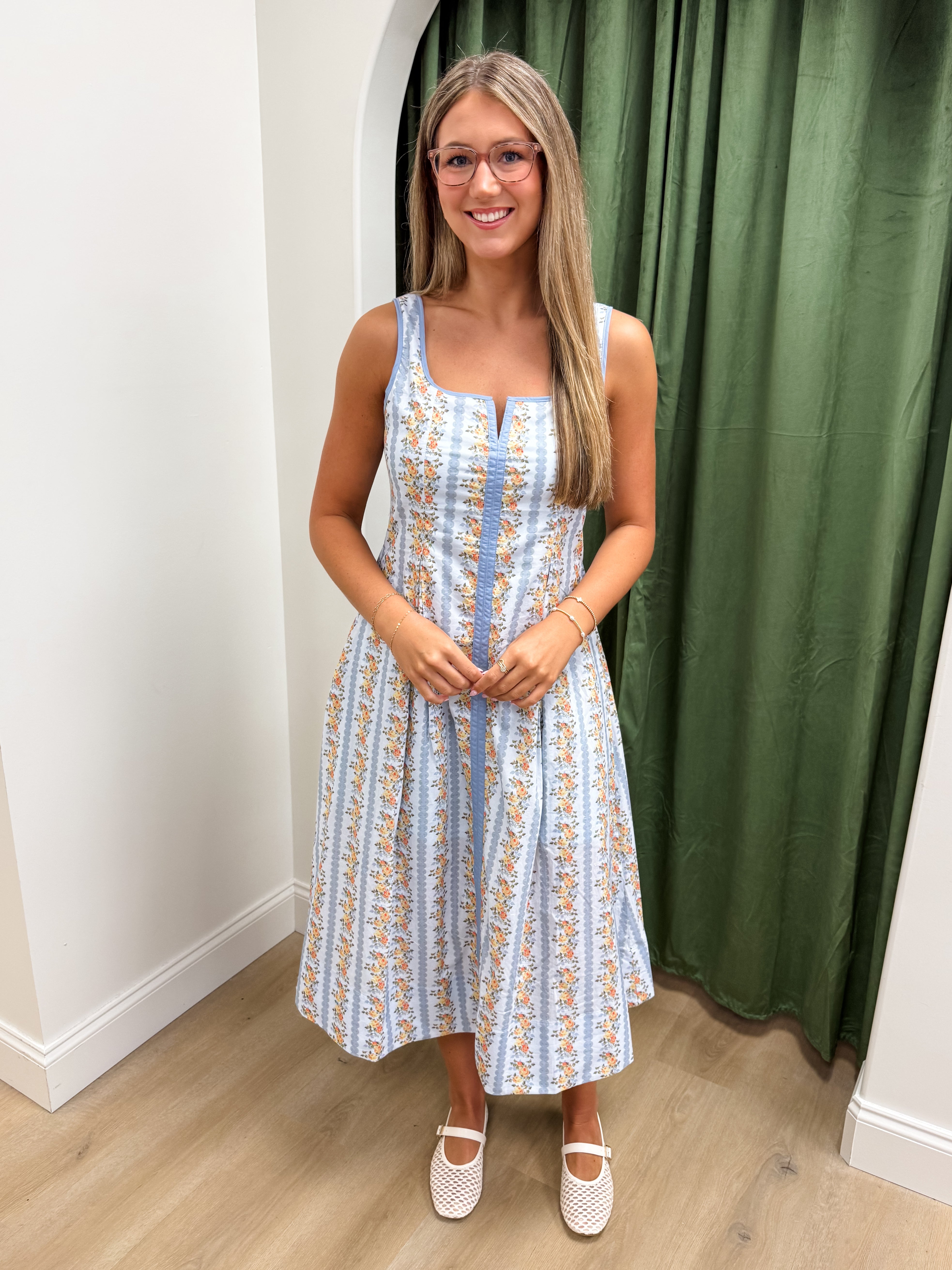 Flower in the Sky Midi Dress