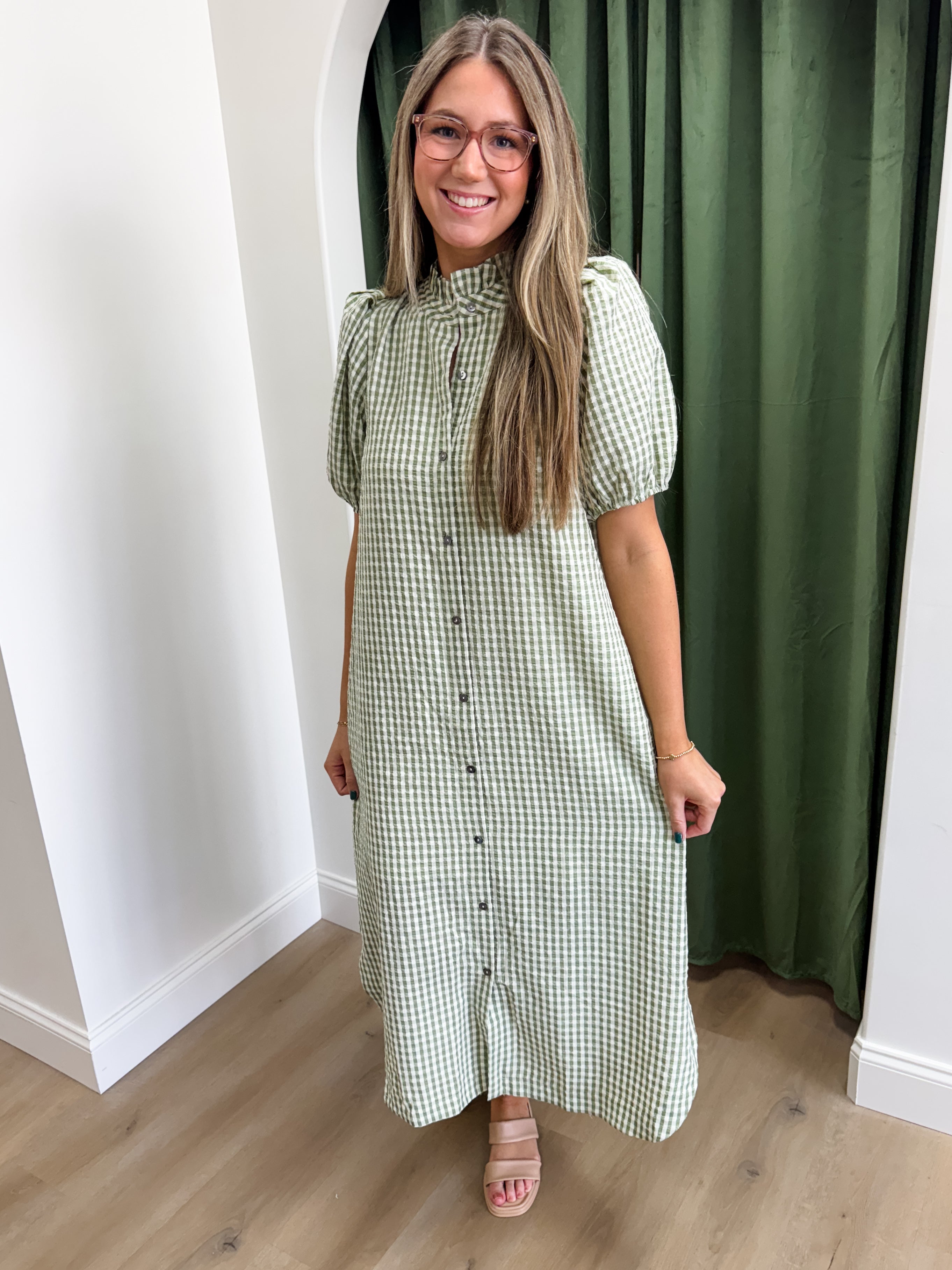 Gingham Girl Midi Dress