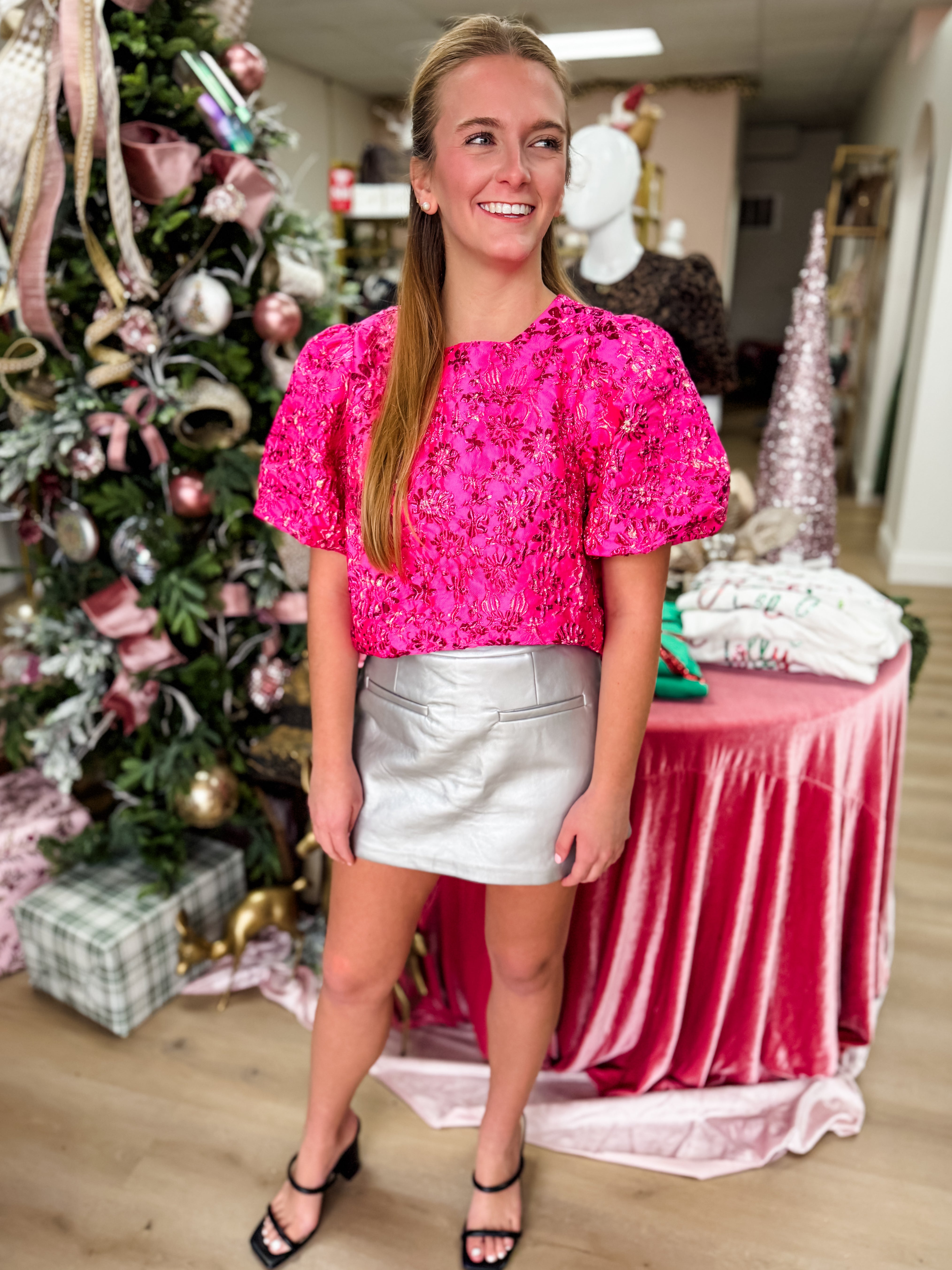 Confident Cues Skirt - Silver