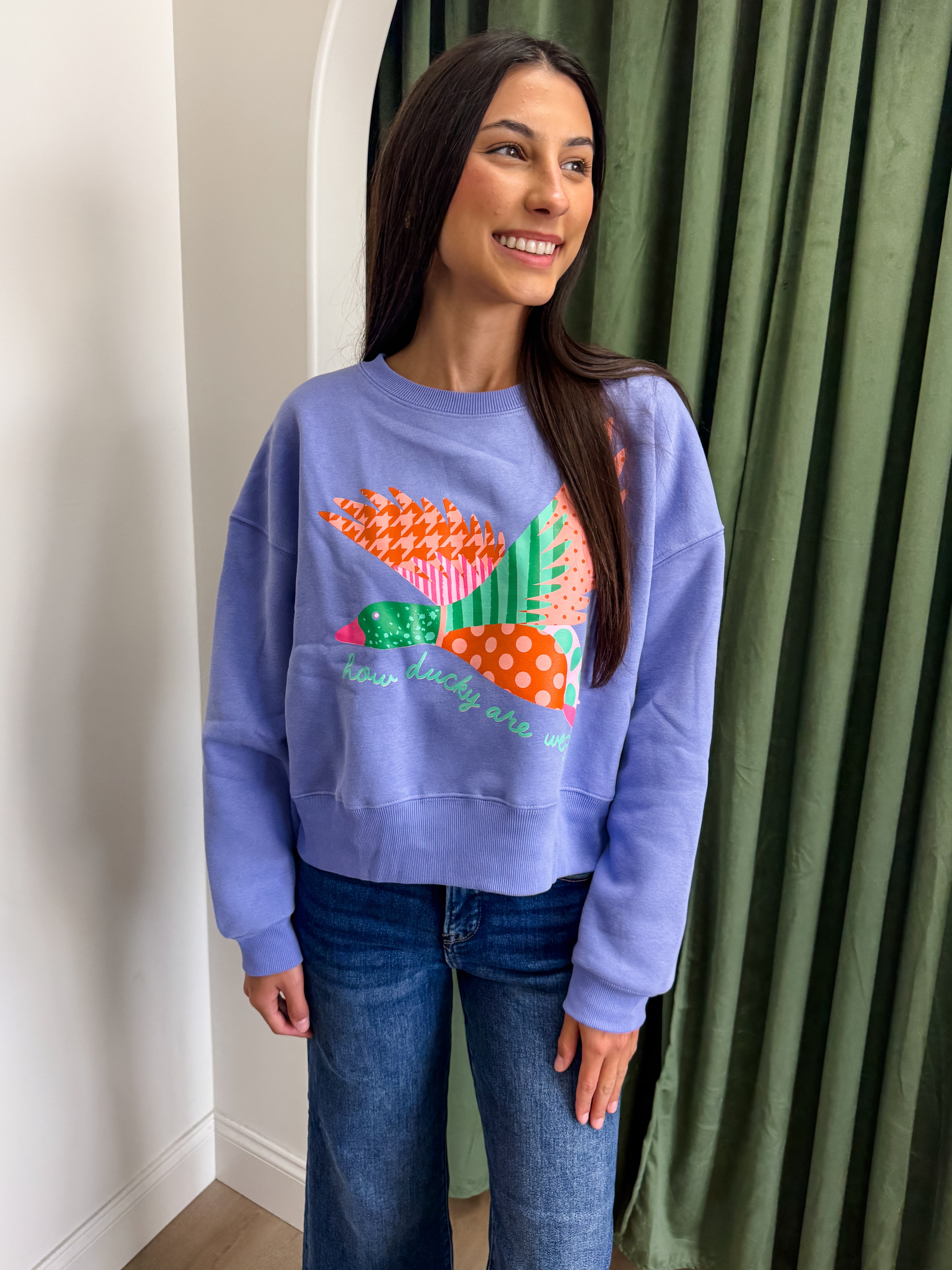 How Ducky Are We Crop Sweatshirt