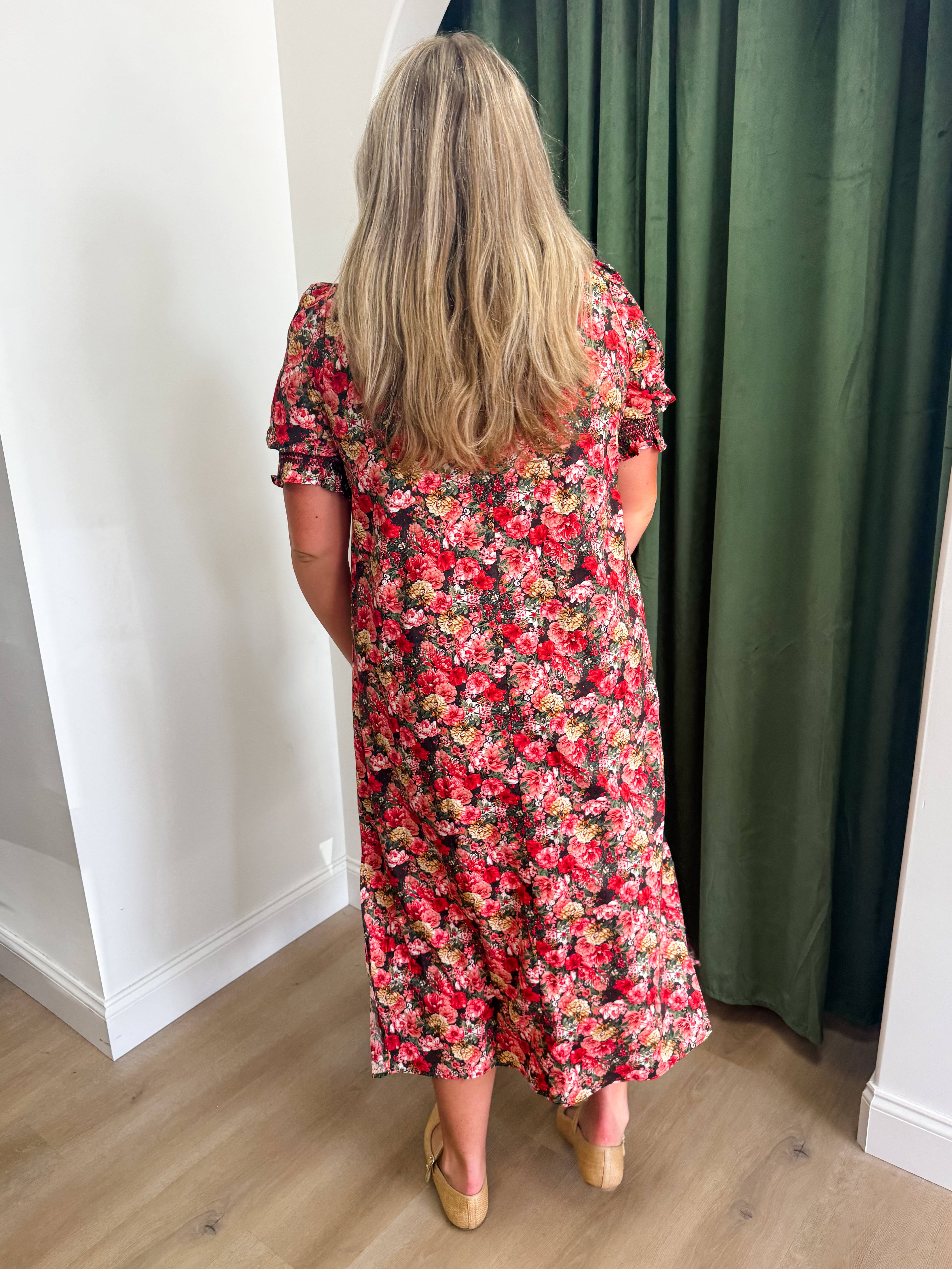 Rosey Romance Midi Dress
