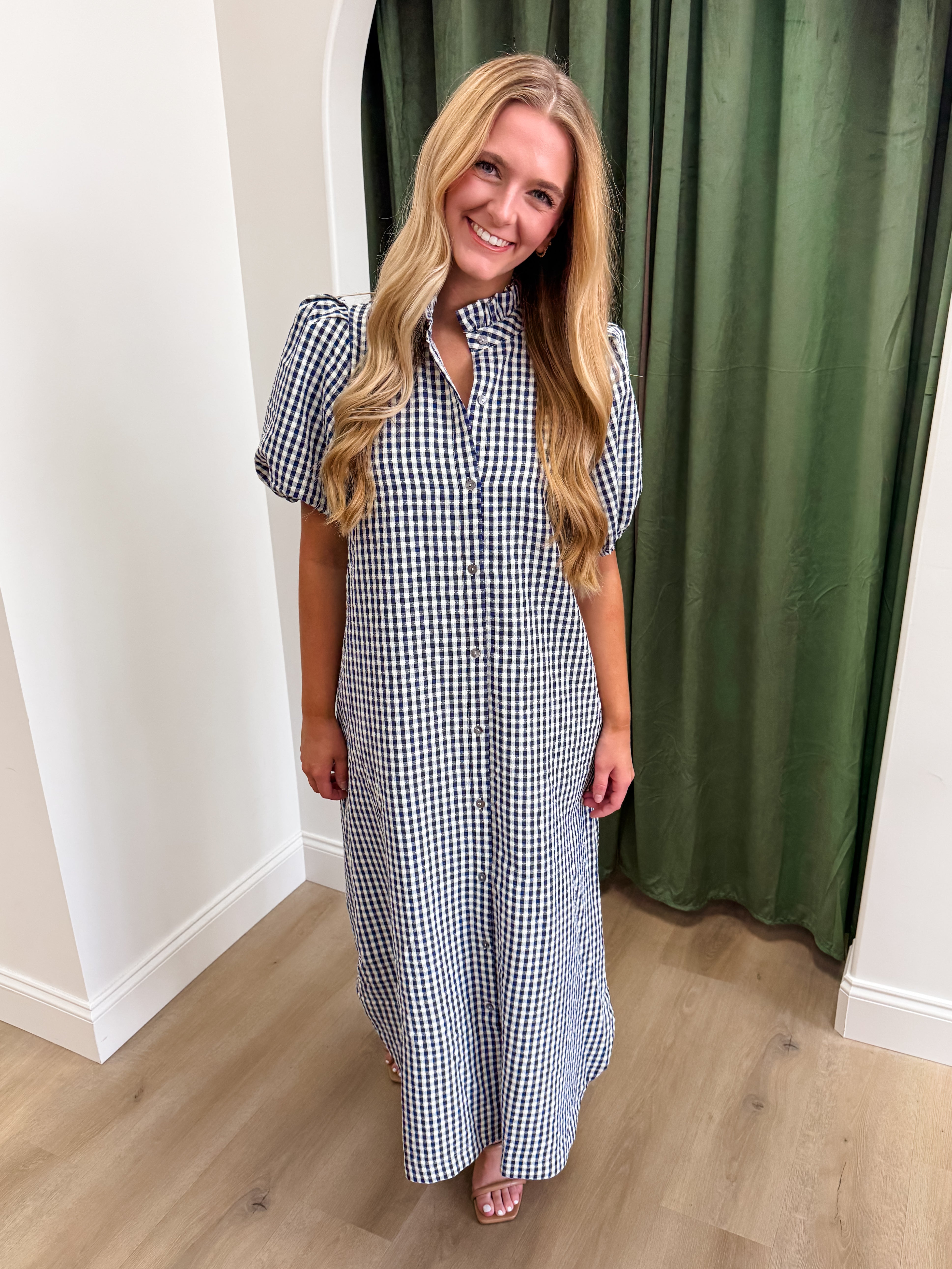Gingham Girl Midi Dress