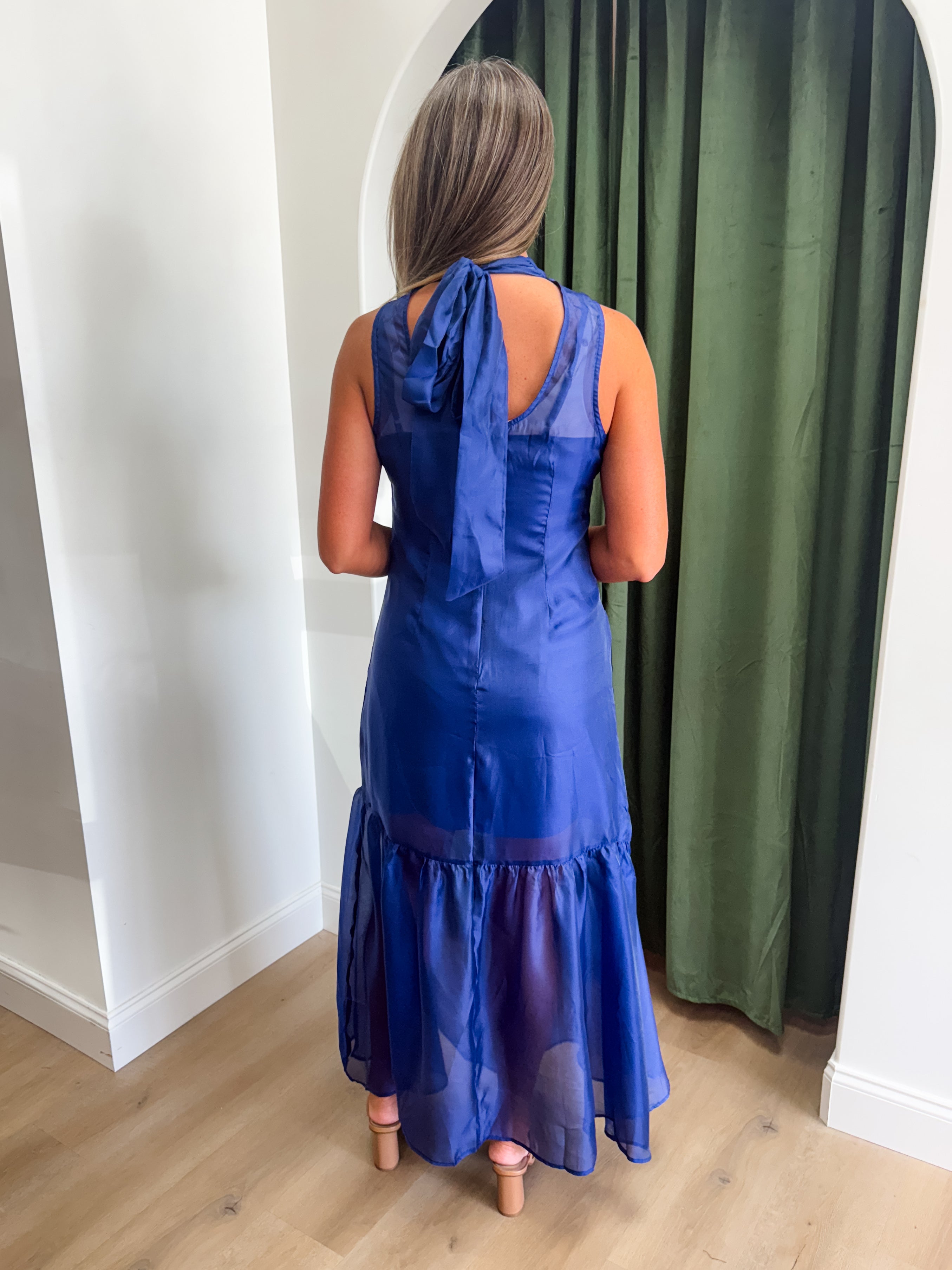 Elegant Impression Dress - Navy