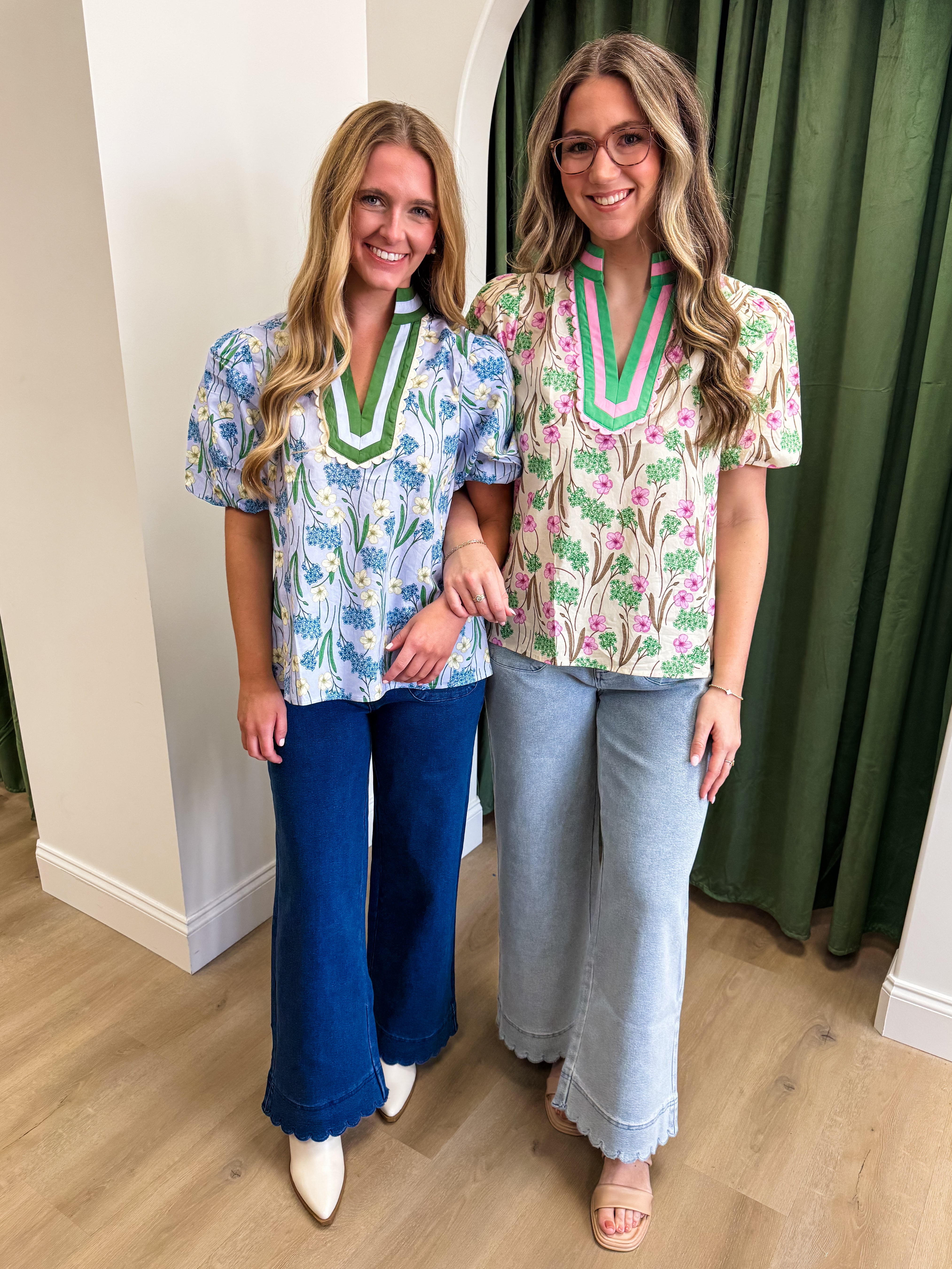 Laura Scallop Denim - Light Wash