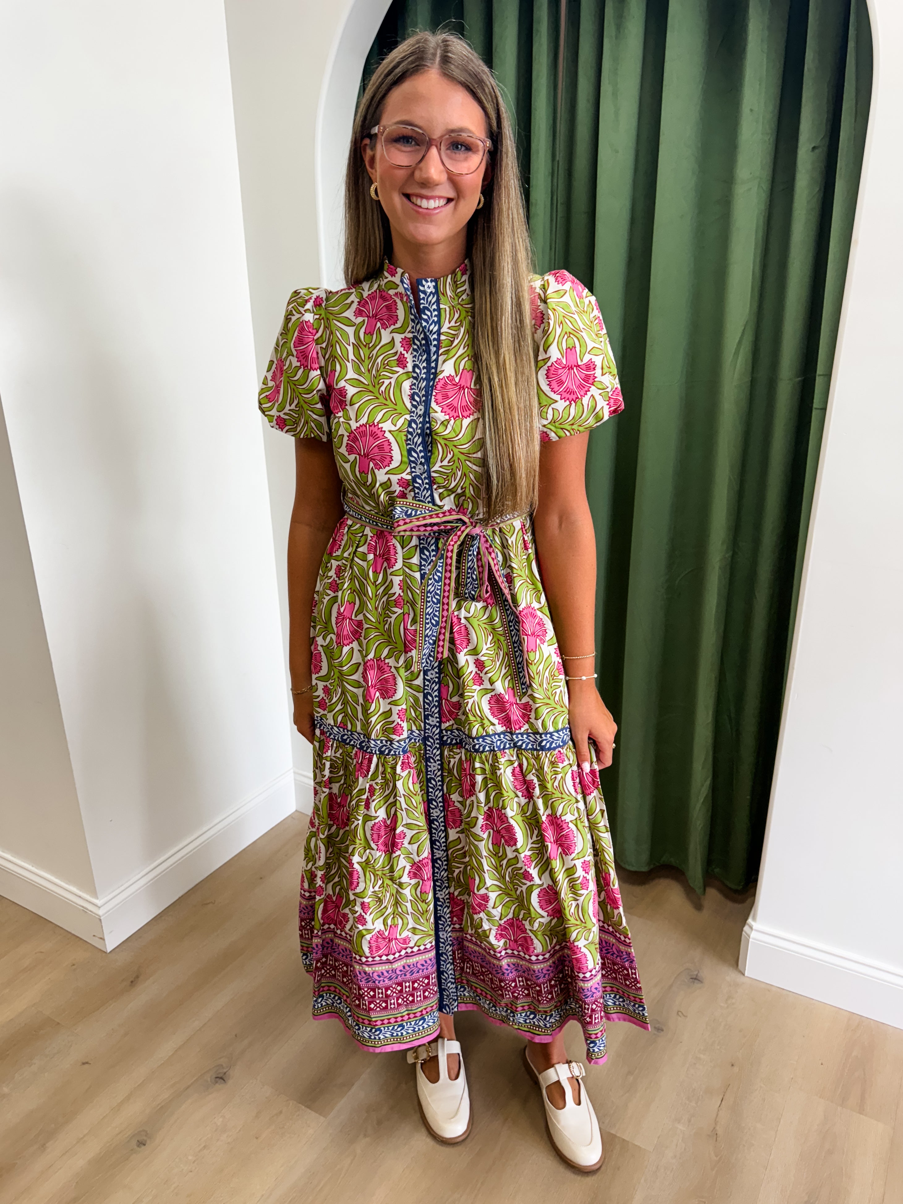 Fall Bloom Midi Dress