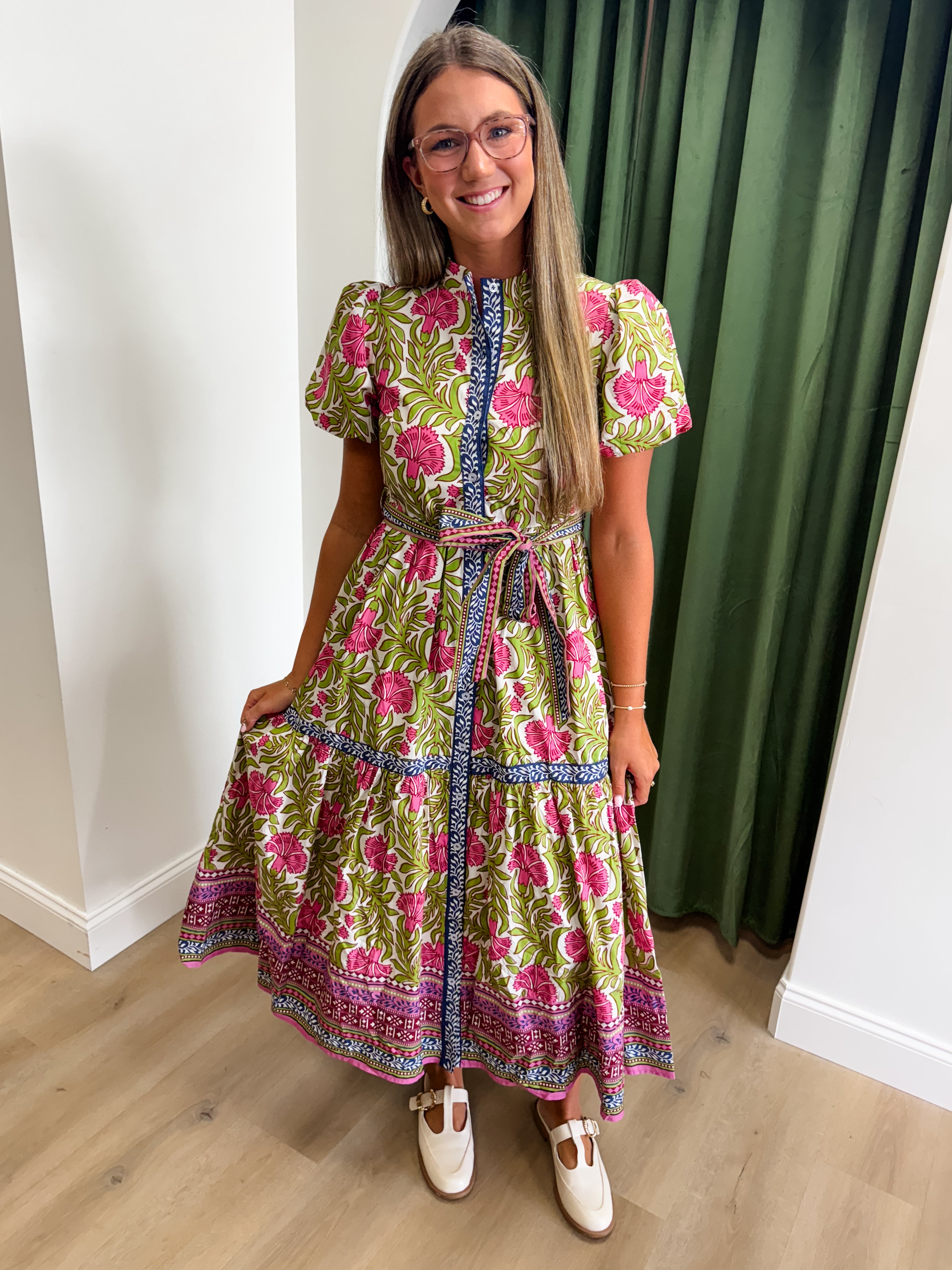 Fall Bloom Midi Dress