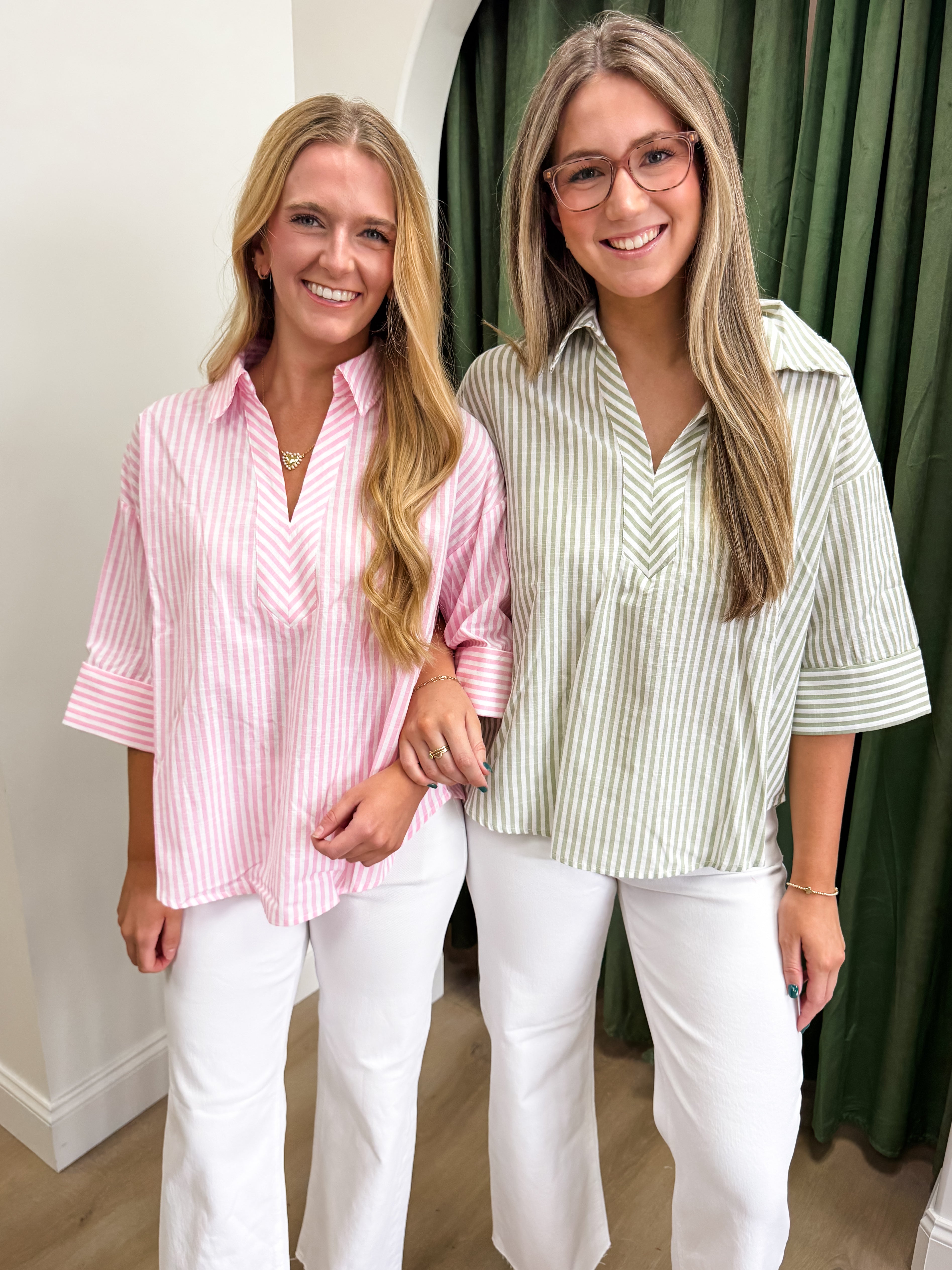 Smiling in Stripes Linen Top