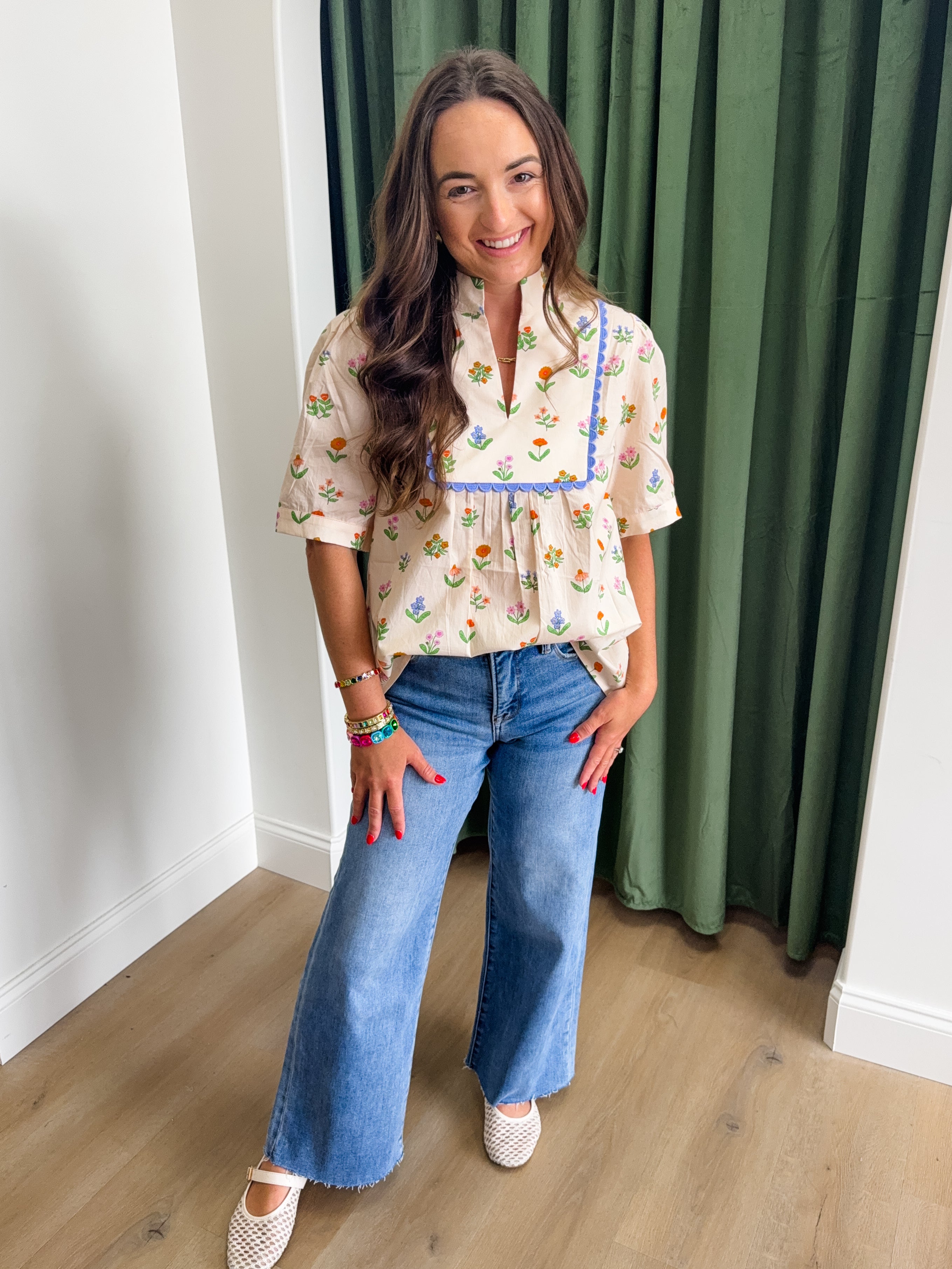 Neutral Wildflower Top