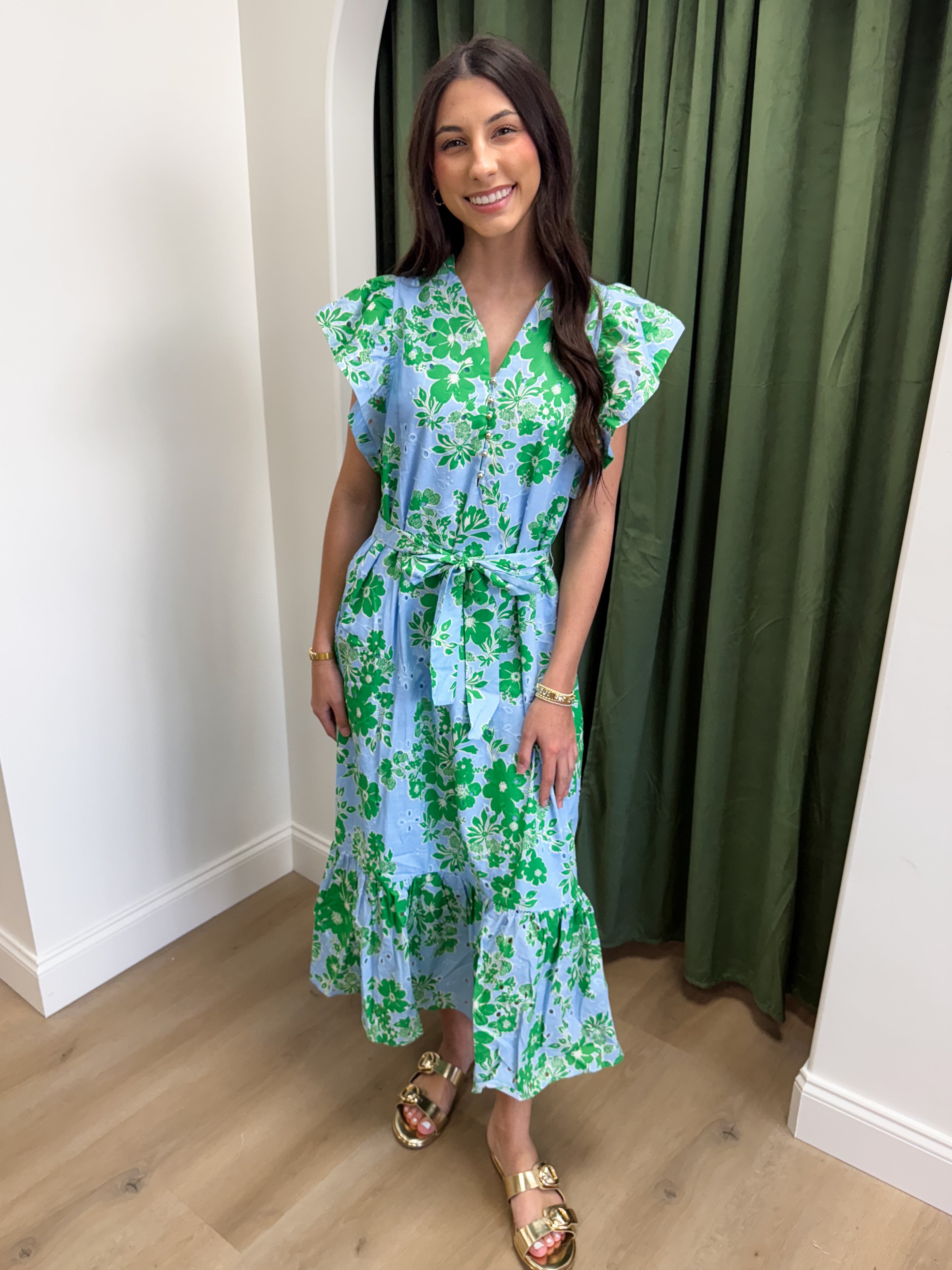 Caribbean Beach Midi Dress