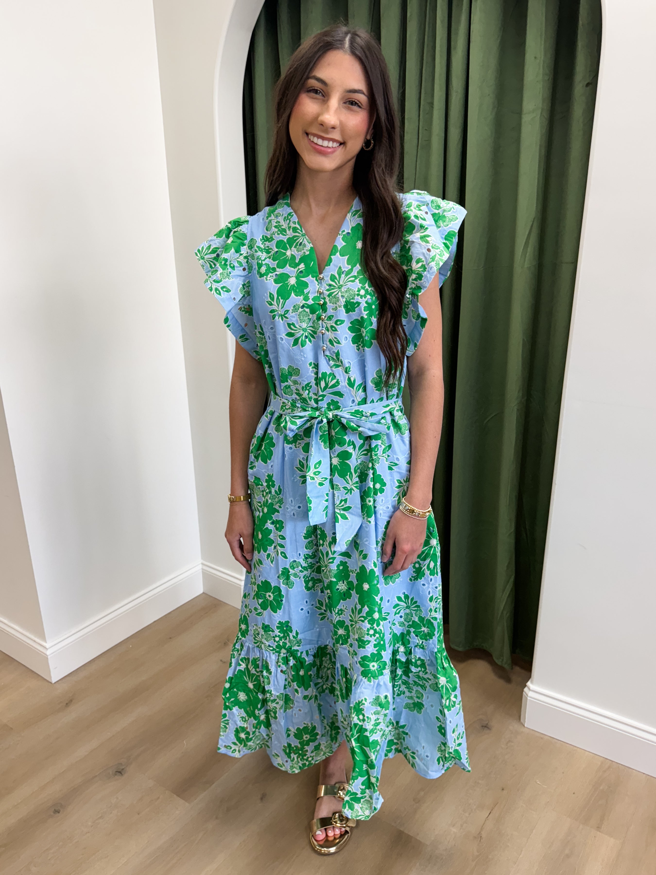 Caribbean Beach Midi Dress