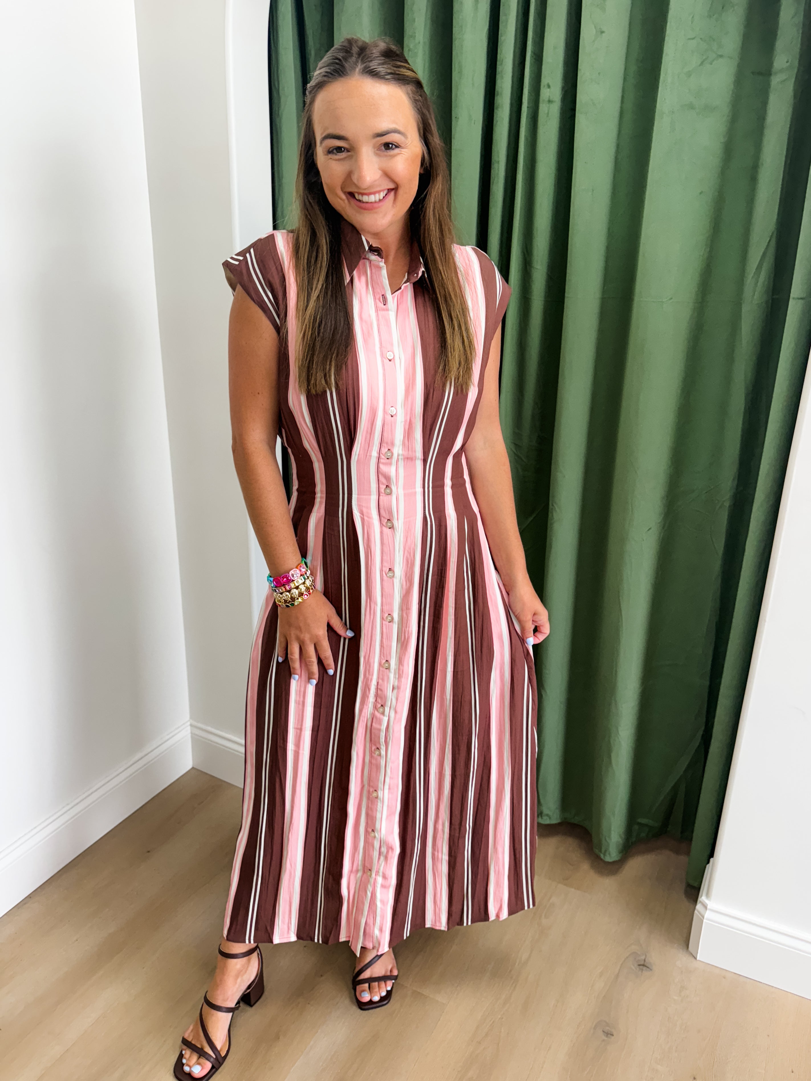 Seeing Stripes Midi Dress
