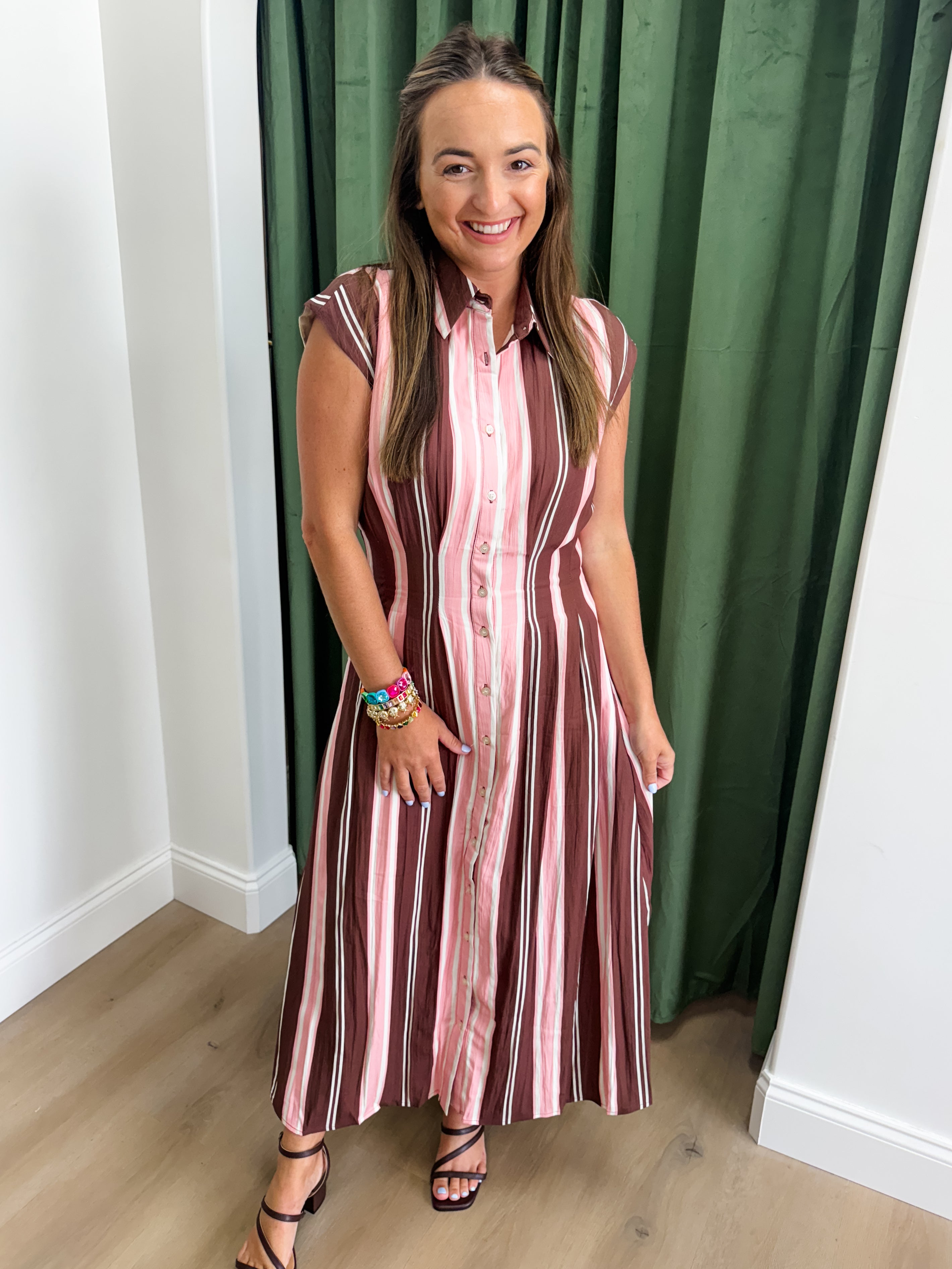 Seeing Stripes Midi Dress