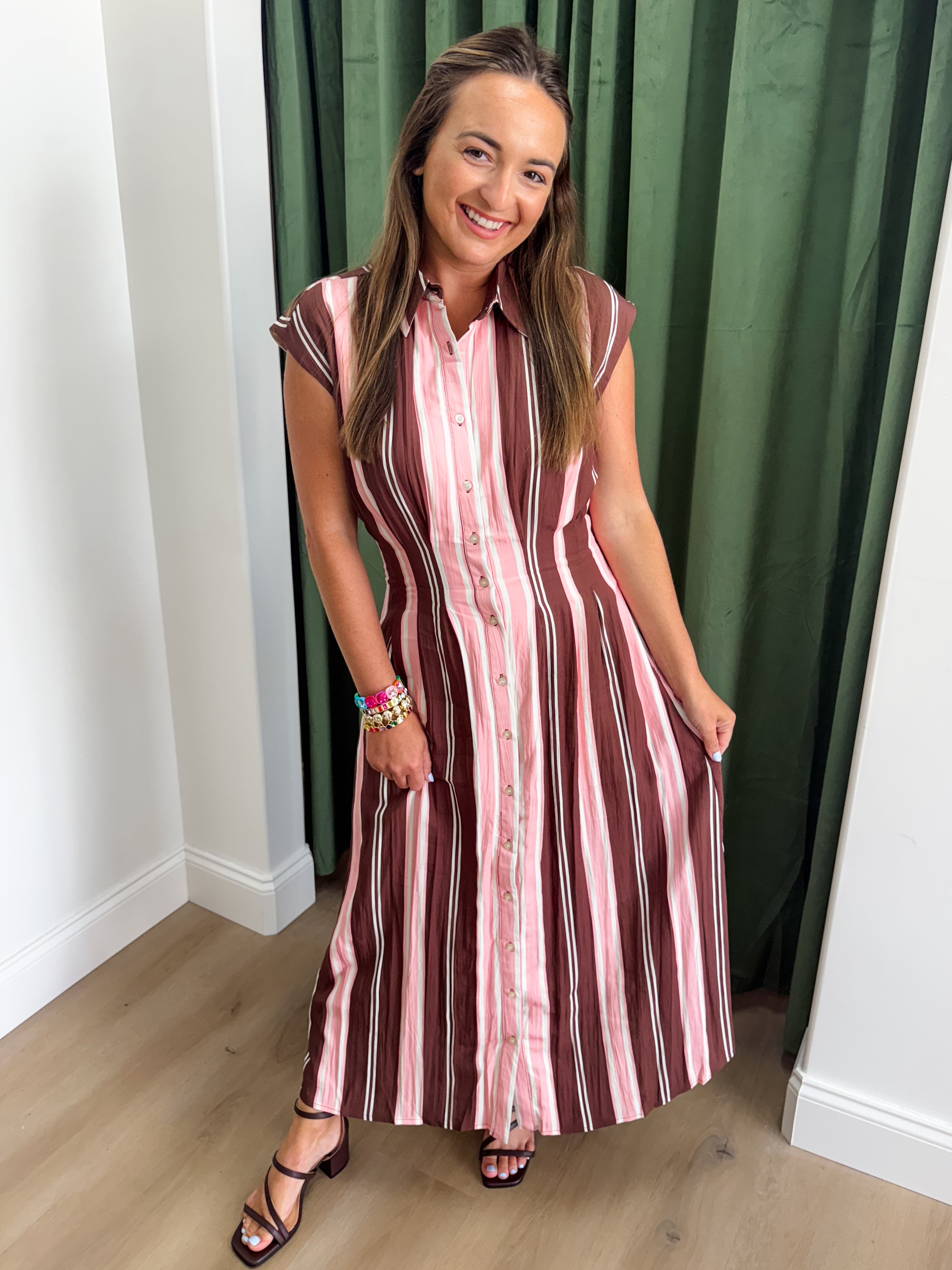 Seeing Stripes Midi Dress