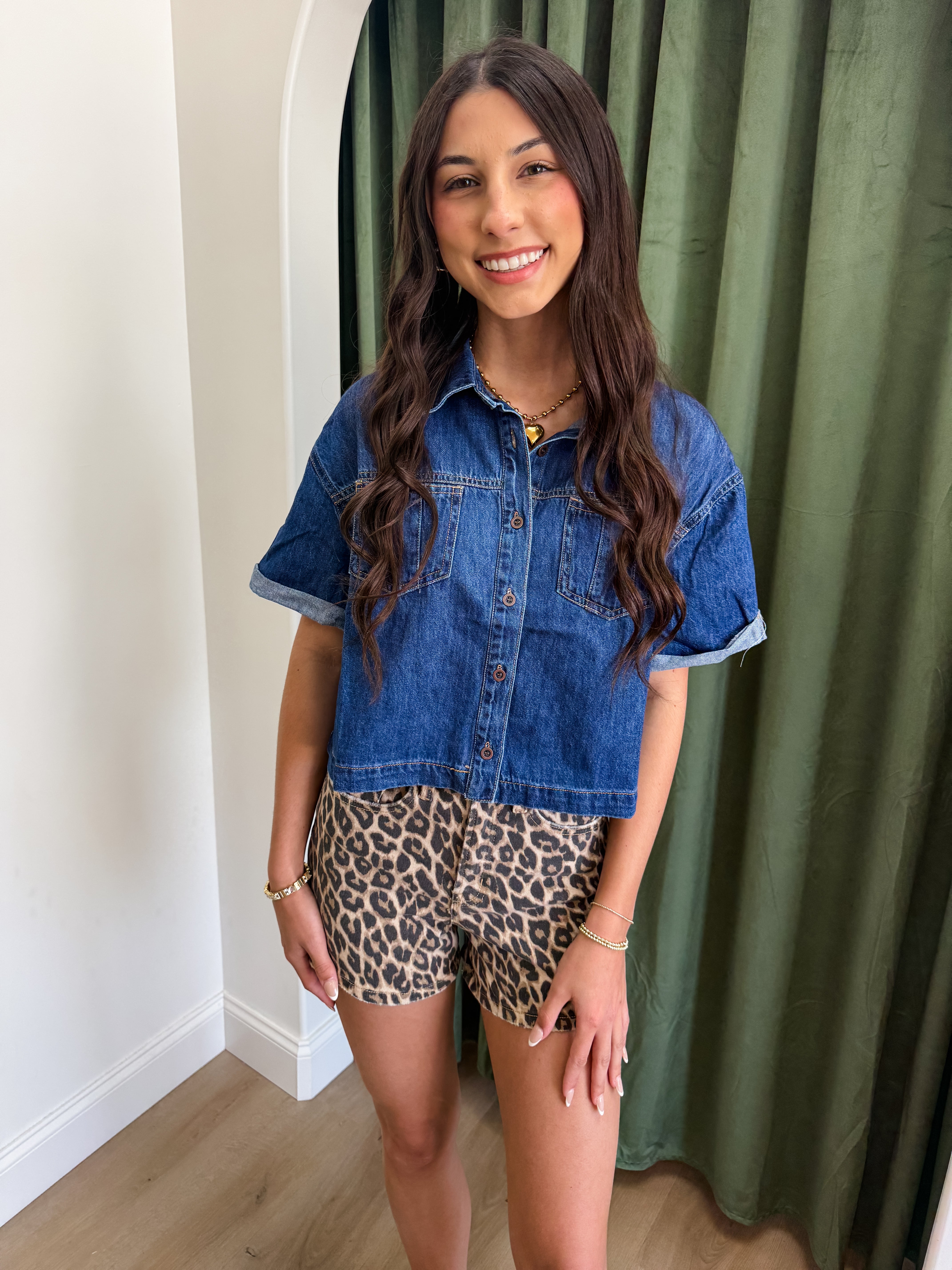 Denim Dive Top