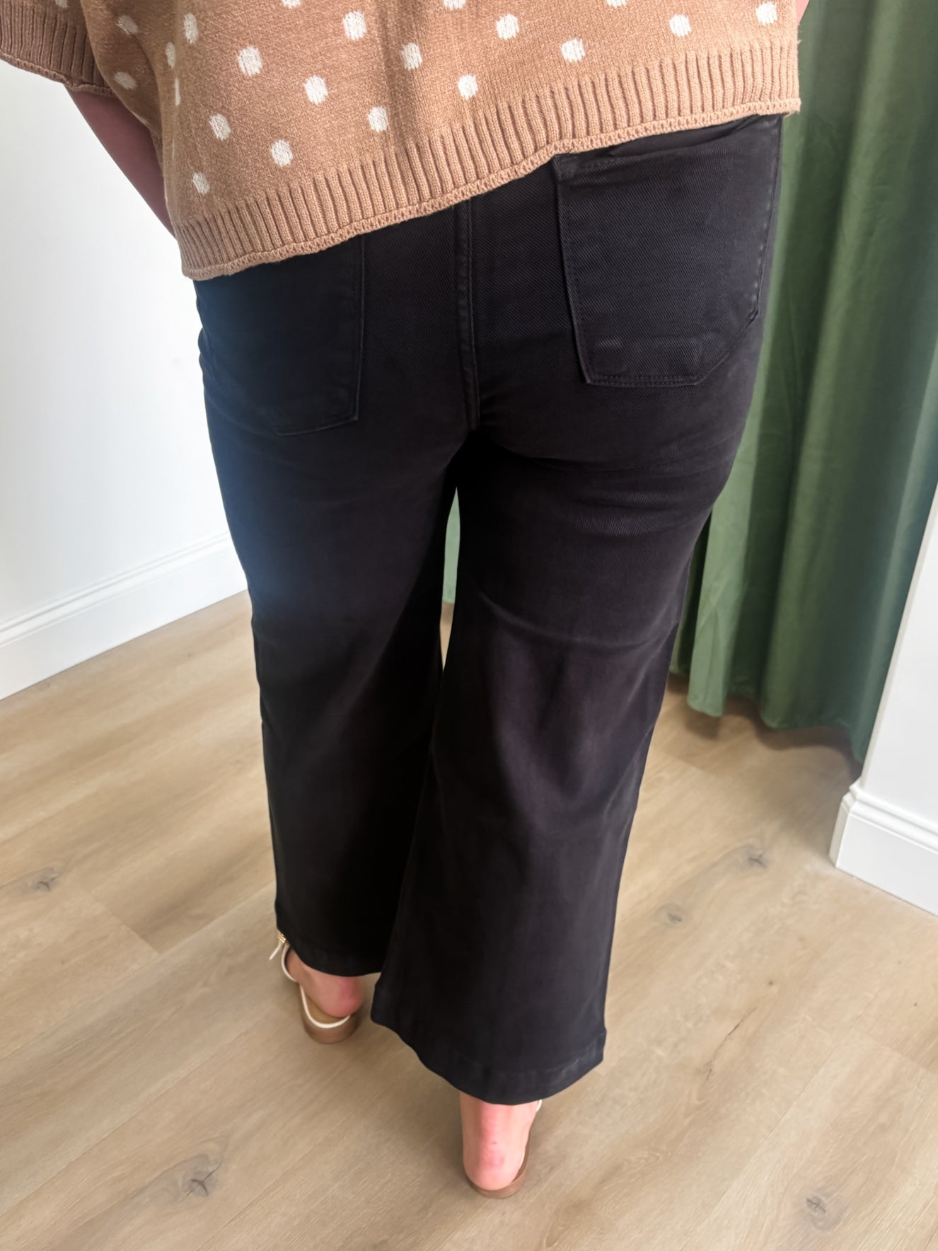 Jett Black Wide Leg Denim