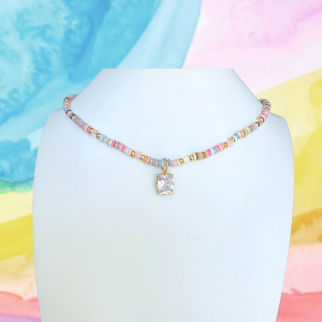 Violet Beaded Necklace