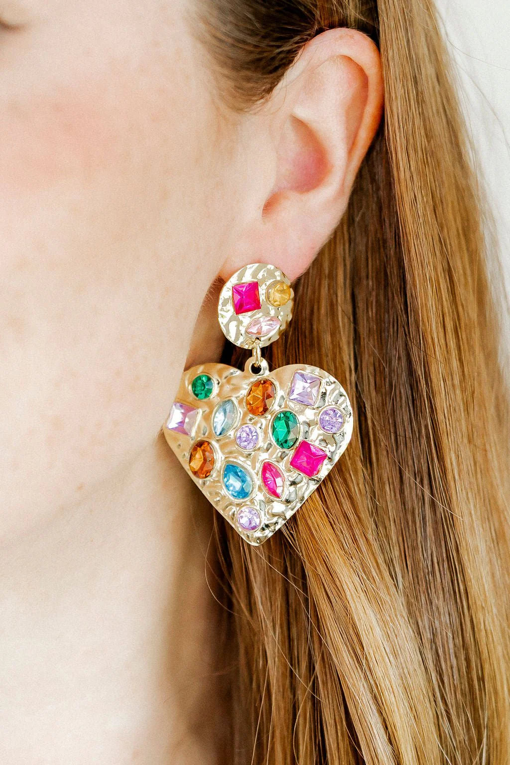 Cherie Heart Statement Earrings