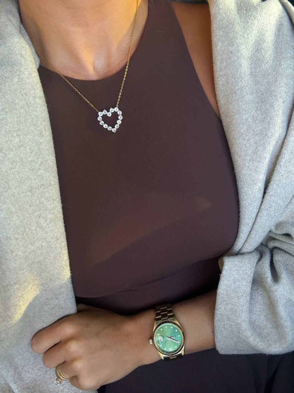 Ezra Heart Stoned Necklace