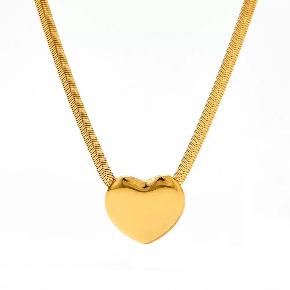 Snake Heart Necklace