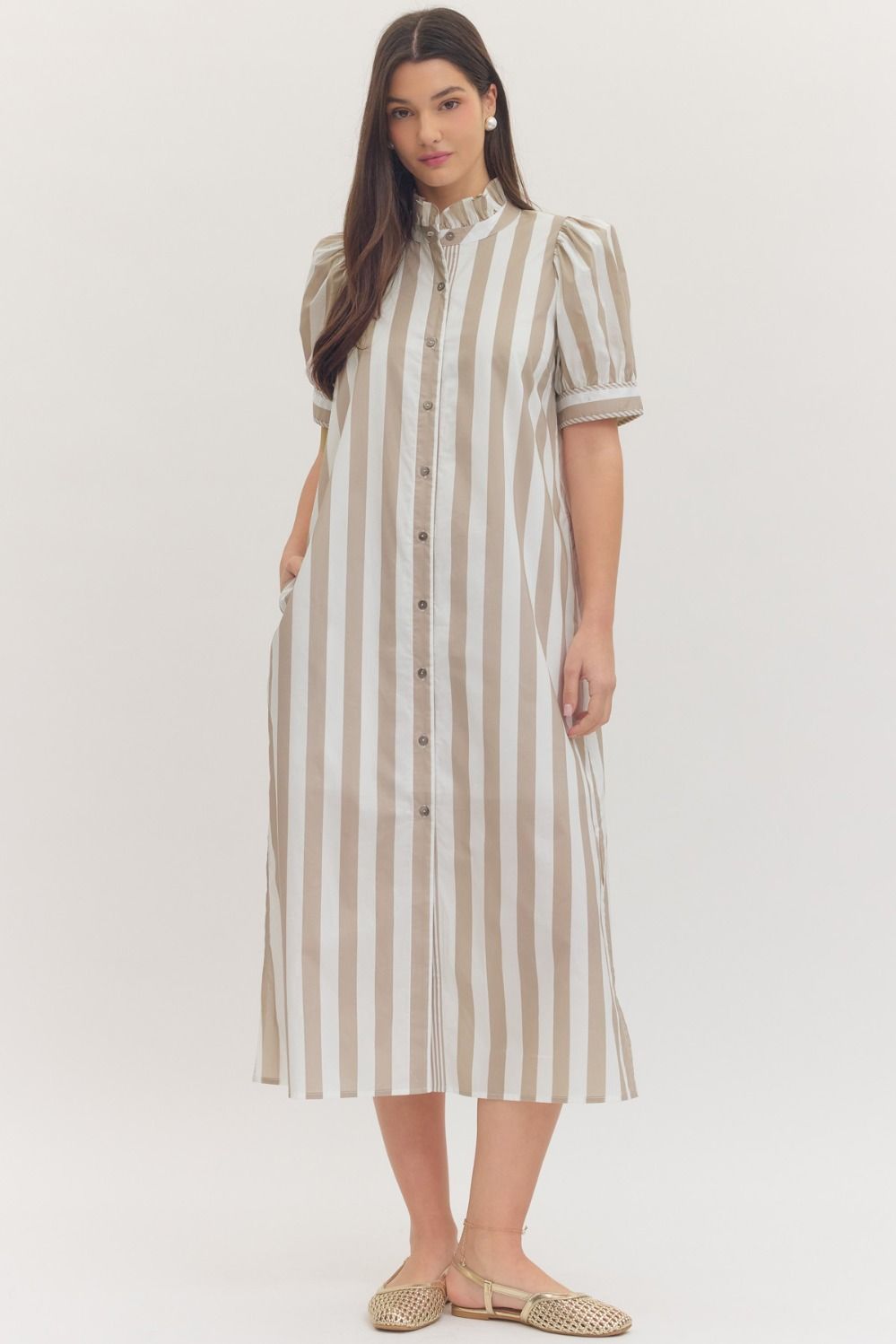Stripes and Sunshine Midi Dress
