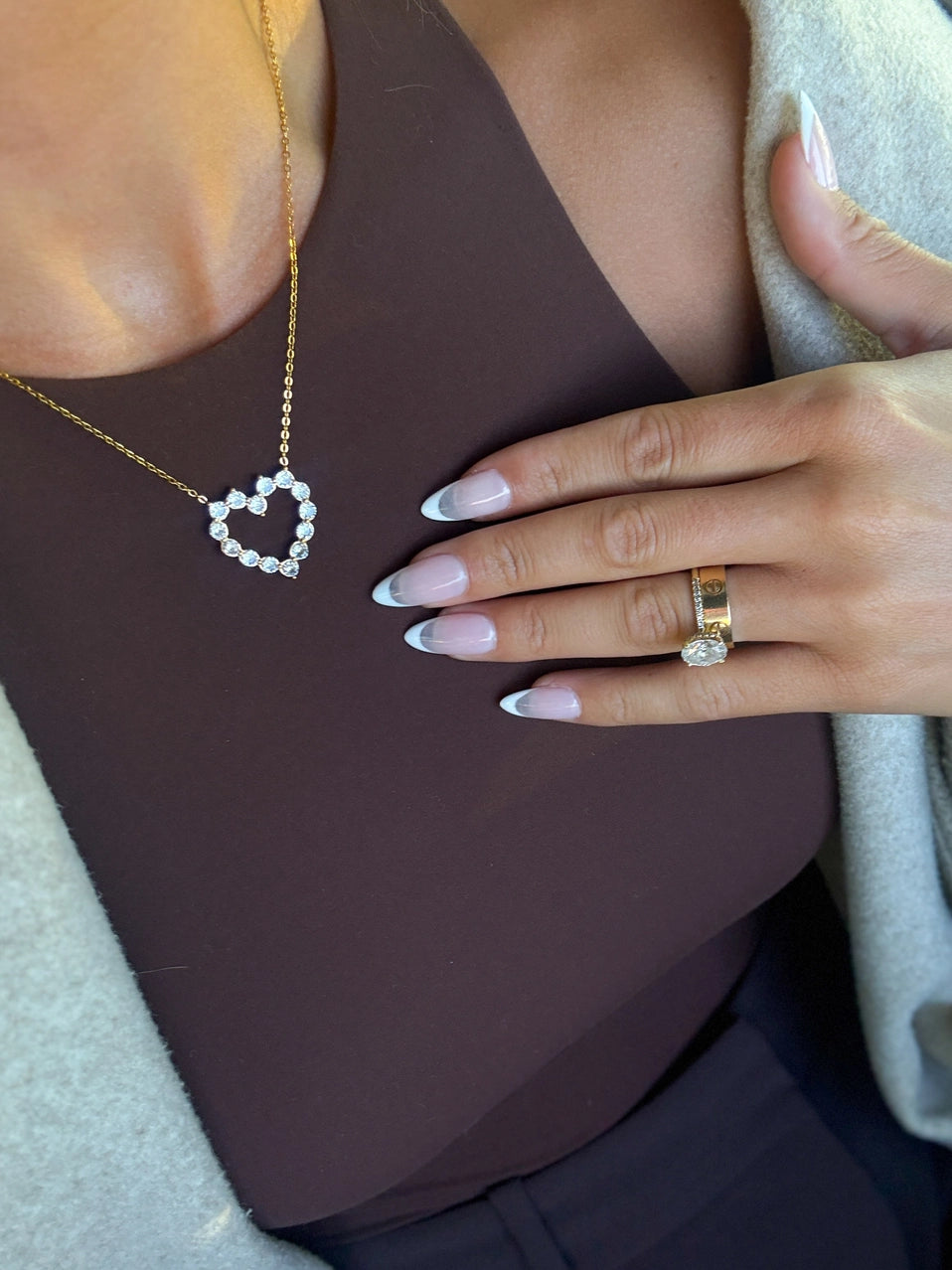 Ezra Heart Stoned Necklace